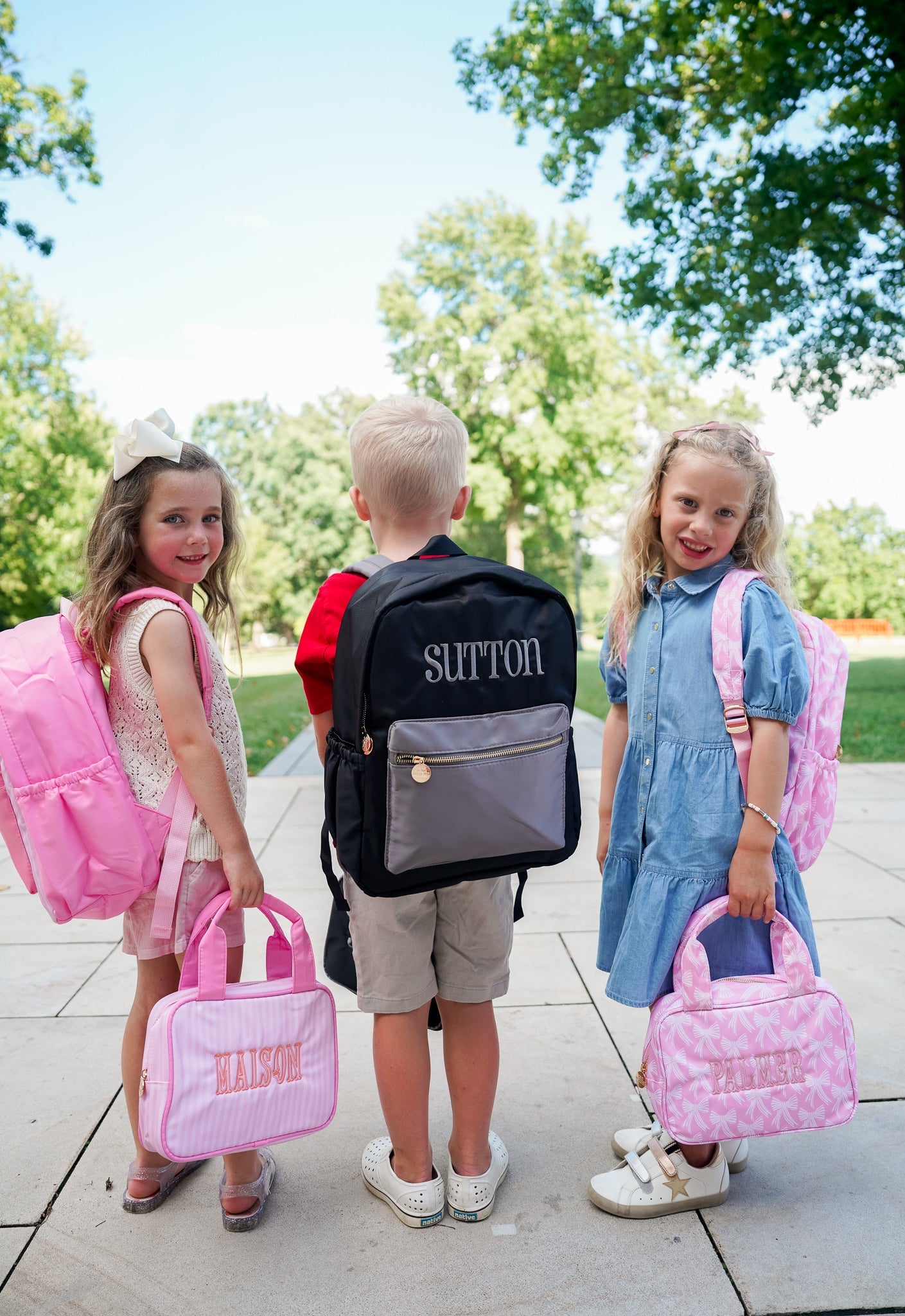 Black + Grey Colorblock Backpack