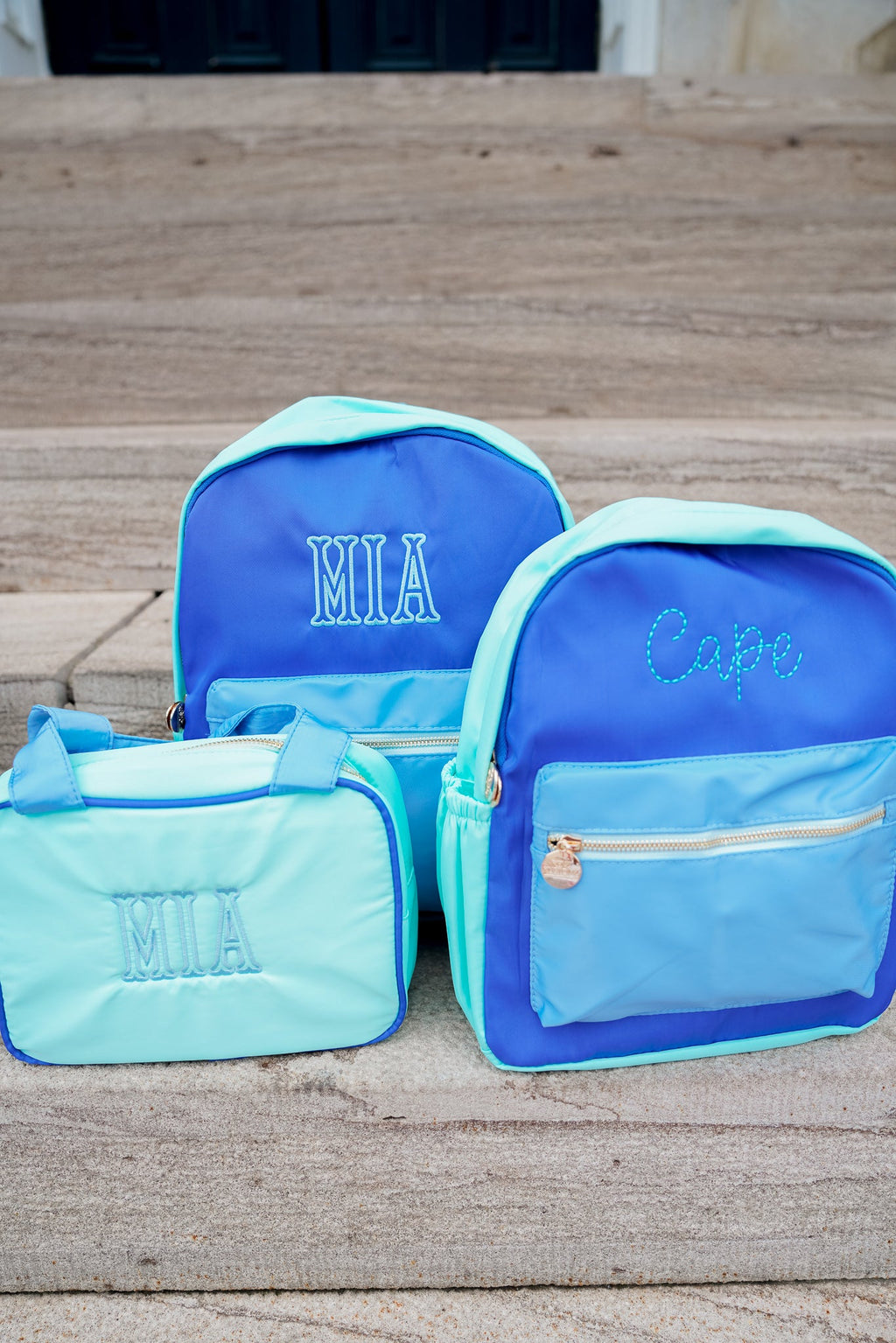 Blue + Teal Colorblock Backpack