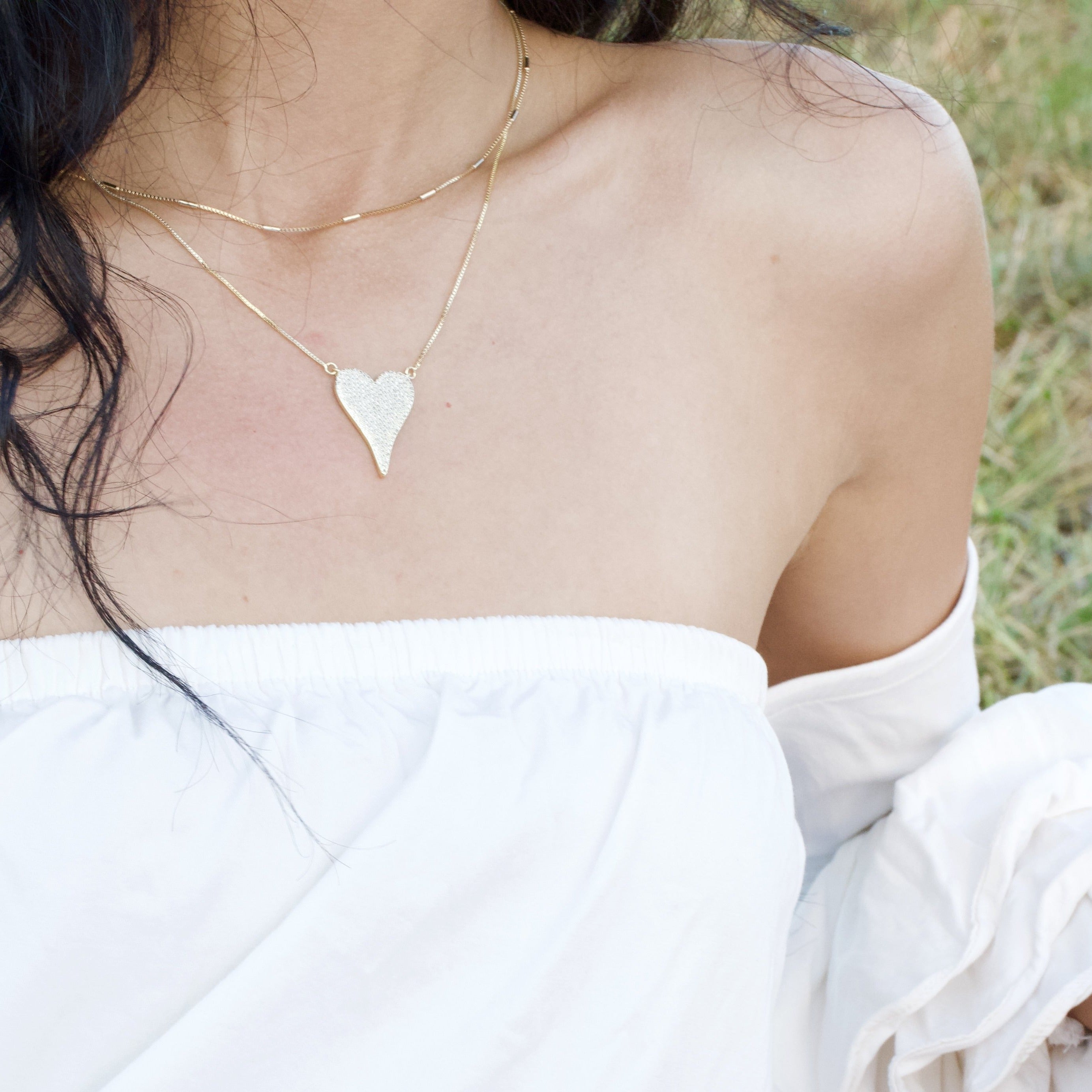 Pave Heart Set