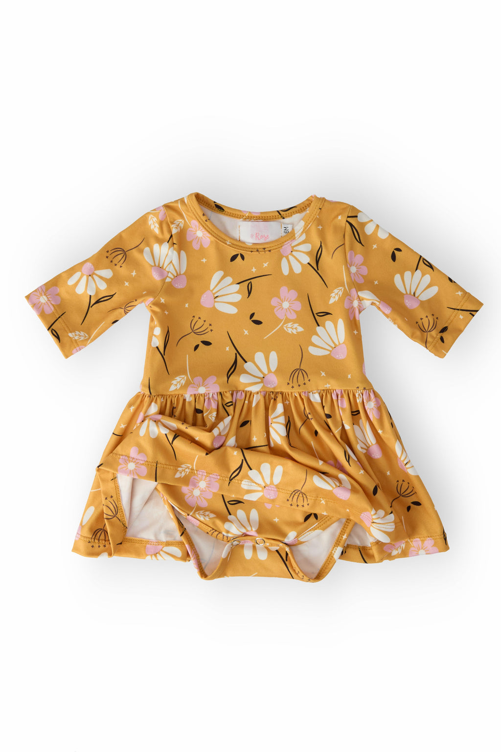 Dandelions in Fall 3/4 Sleeve Twirl Bodysuit