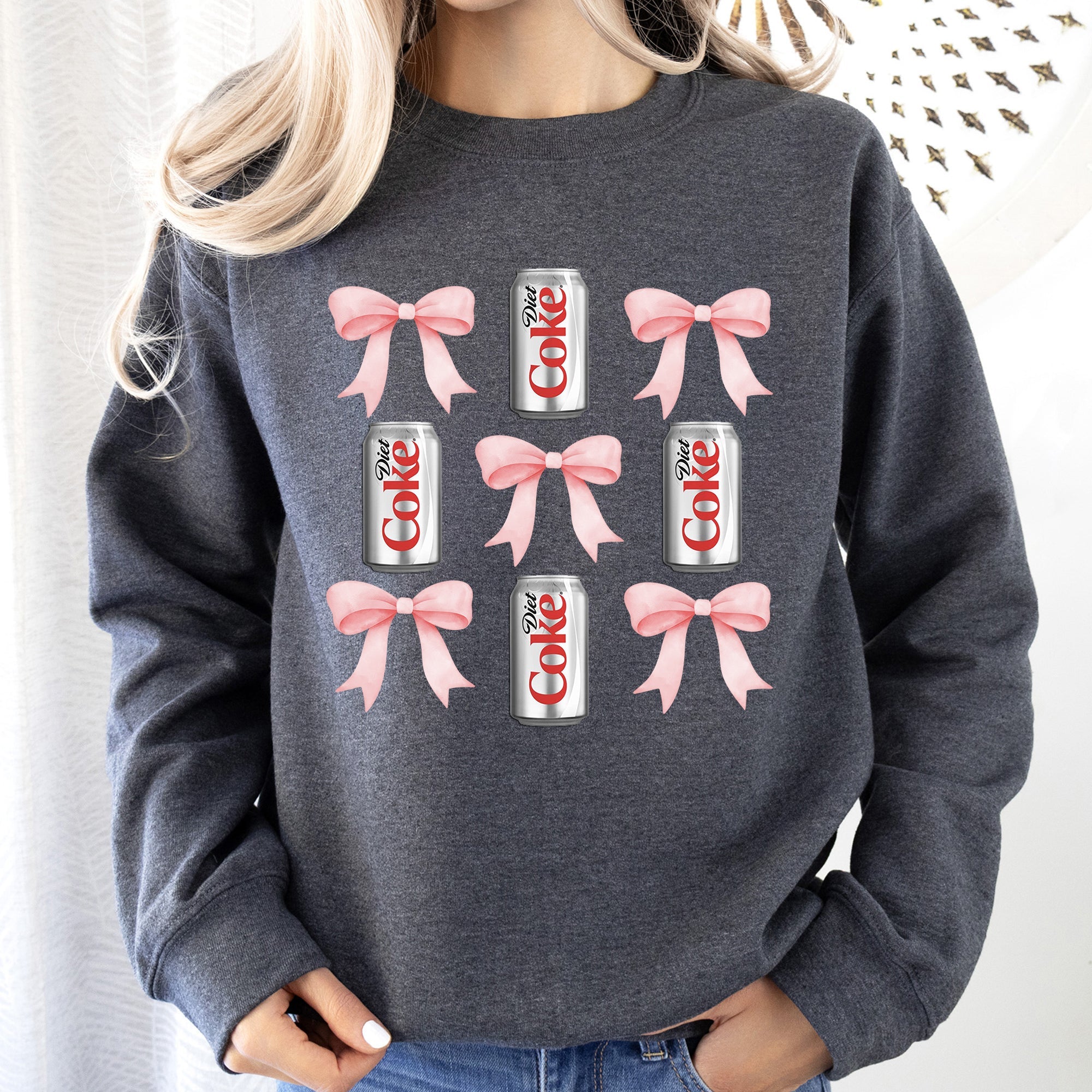 Diet, Coke, Soft Drink, Coquette, Preppy, Soda, Pop, Bows Sweatshirt