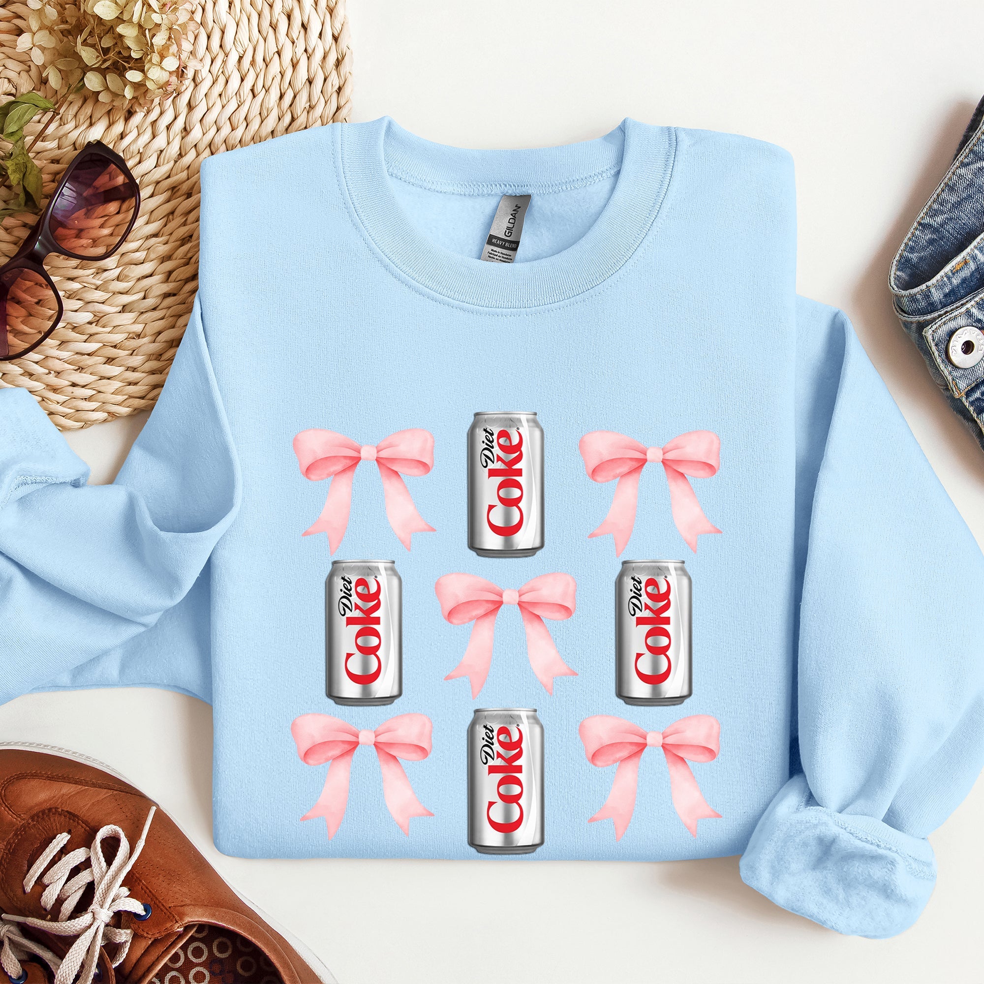 Diet, Coke, Soft Drink, Coquette, Preppy, Soda, Pop, Bows Sweatshirt