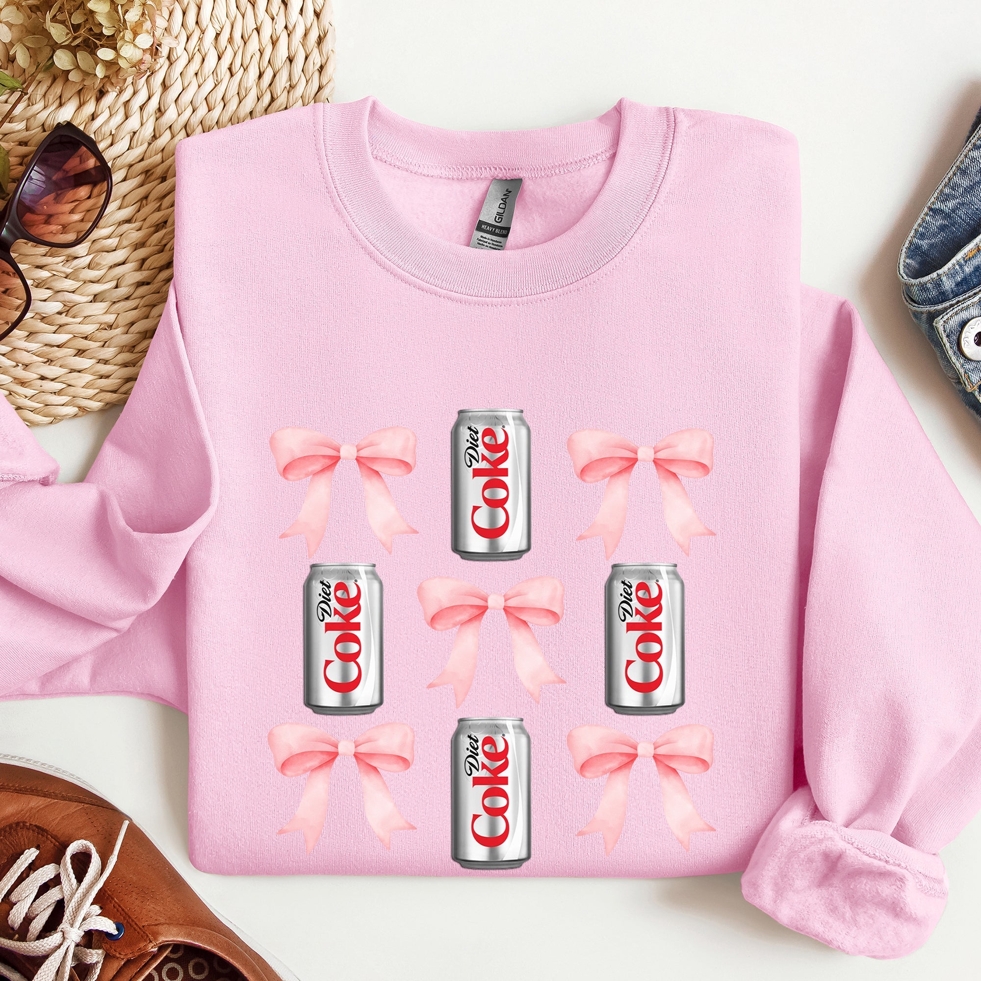 Diet, Coke, Soft Drink, Coquette, Preppy, Soda, Pop, Bows Sweatshirt