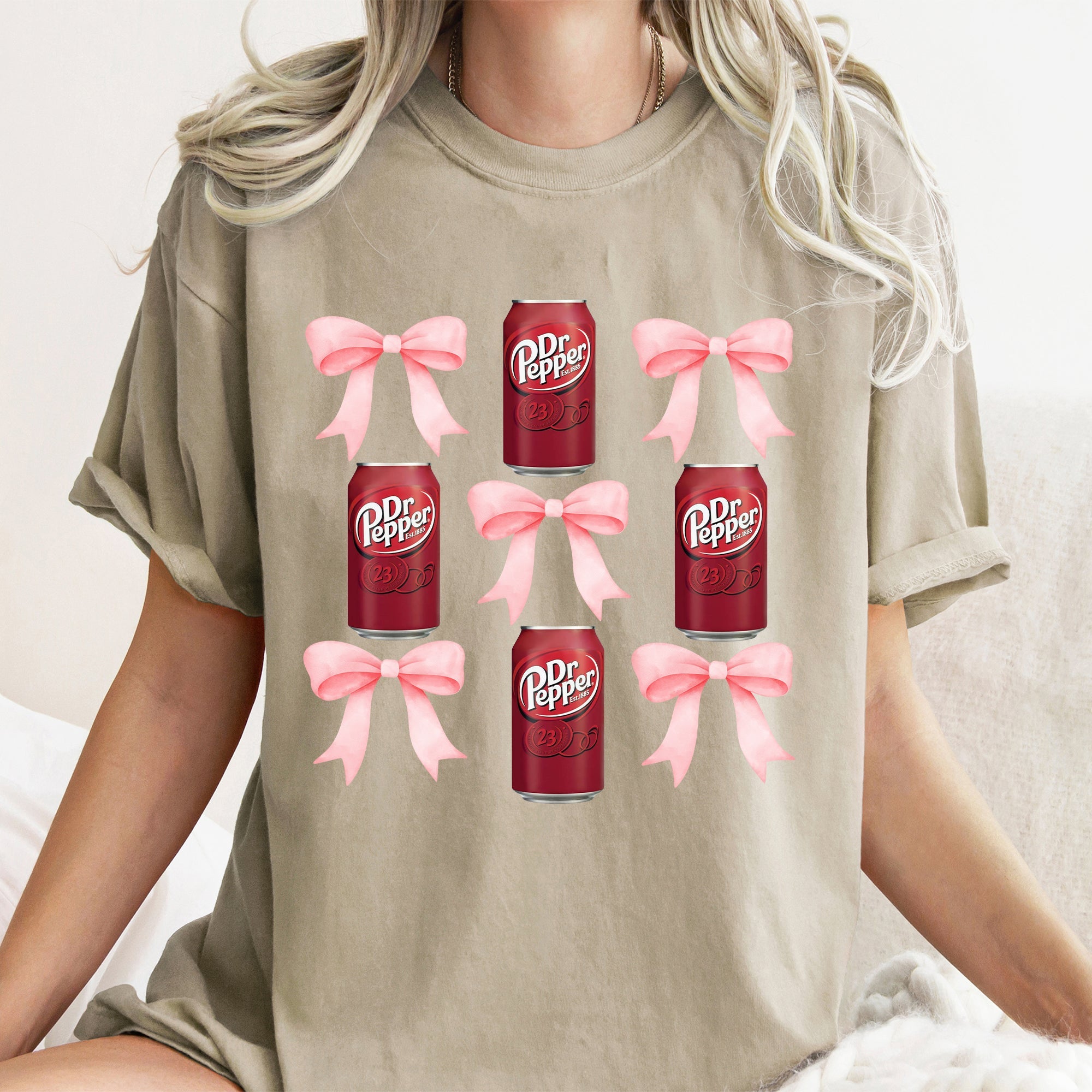 Dr Pepper, Soft Drink, Coquette, Preppy, Soda, Pop, Bows Tshirt Comfort Colors T-Shirt