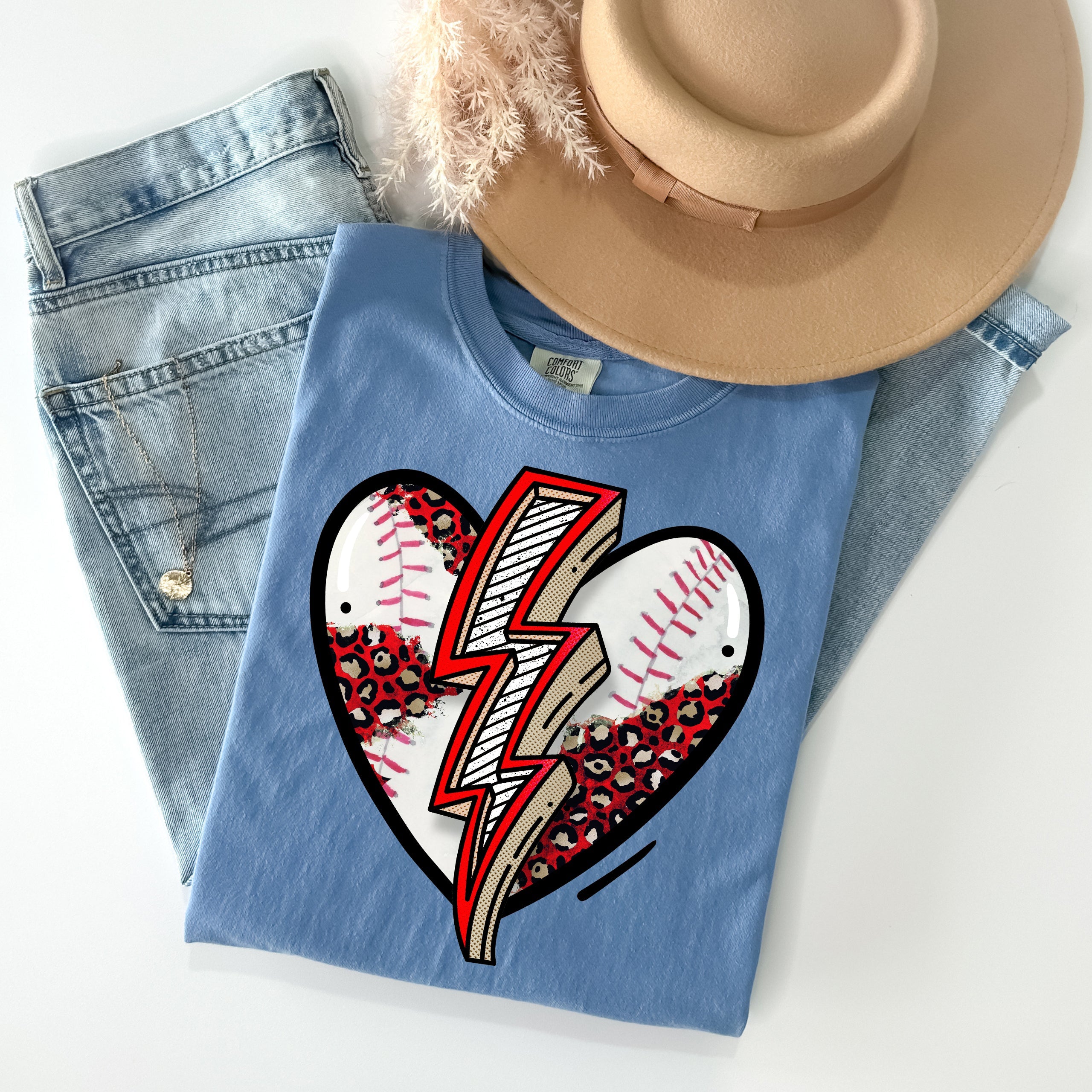 Baseball Heart Graphic Tee