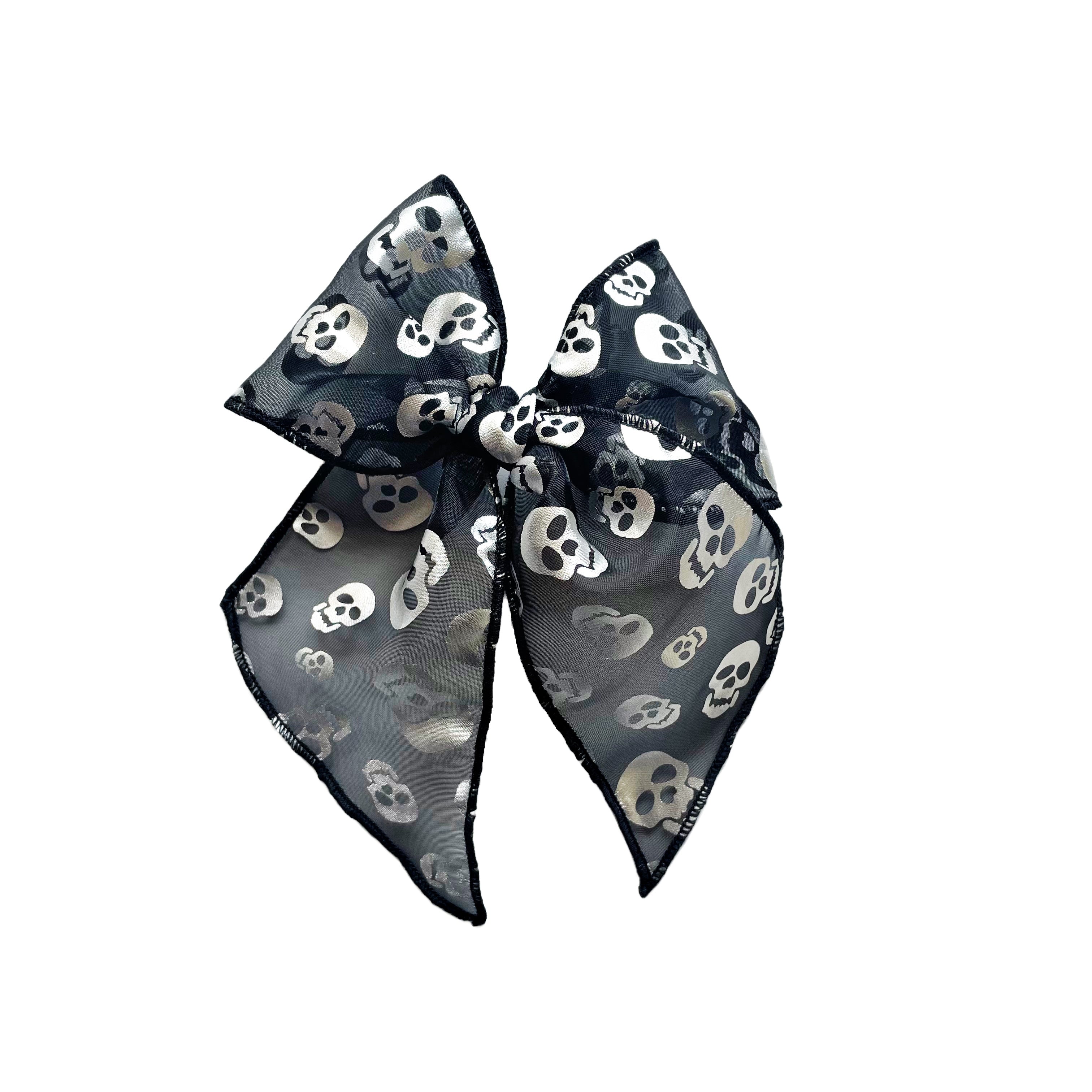 Sheer Foil Skeletons Elle Bow