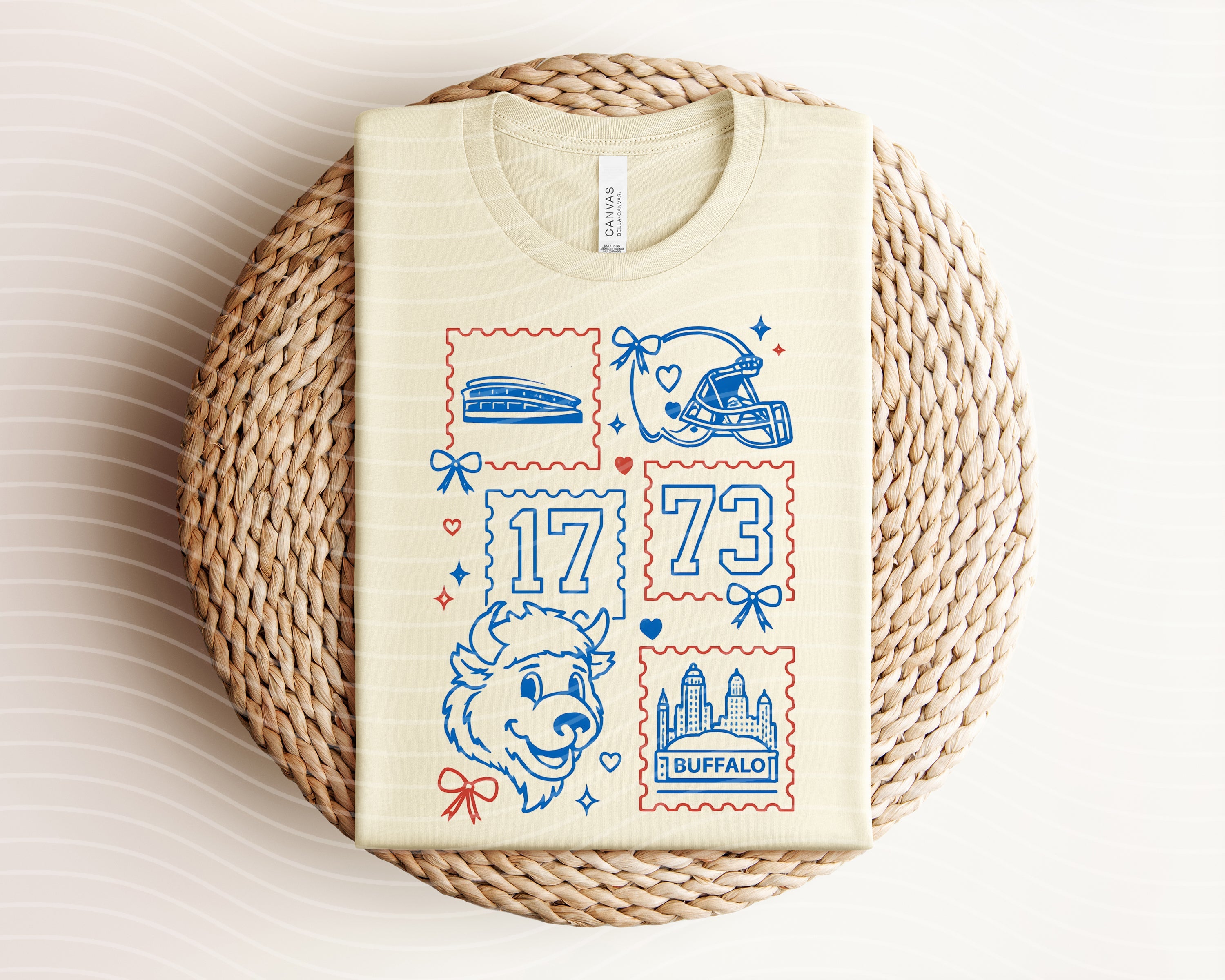 Bills Coquette Stamps Graphic Tee