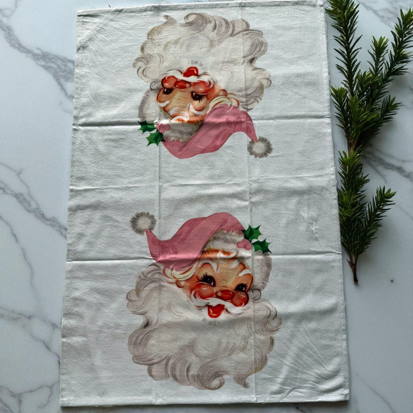 Vintage Pink Santa
