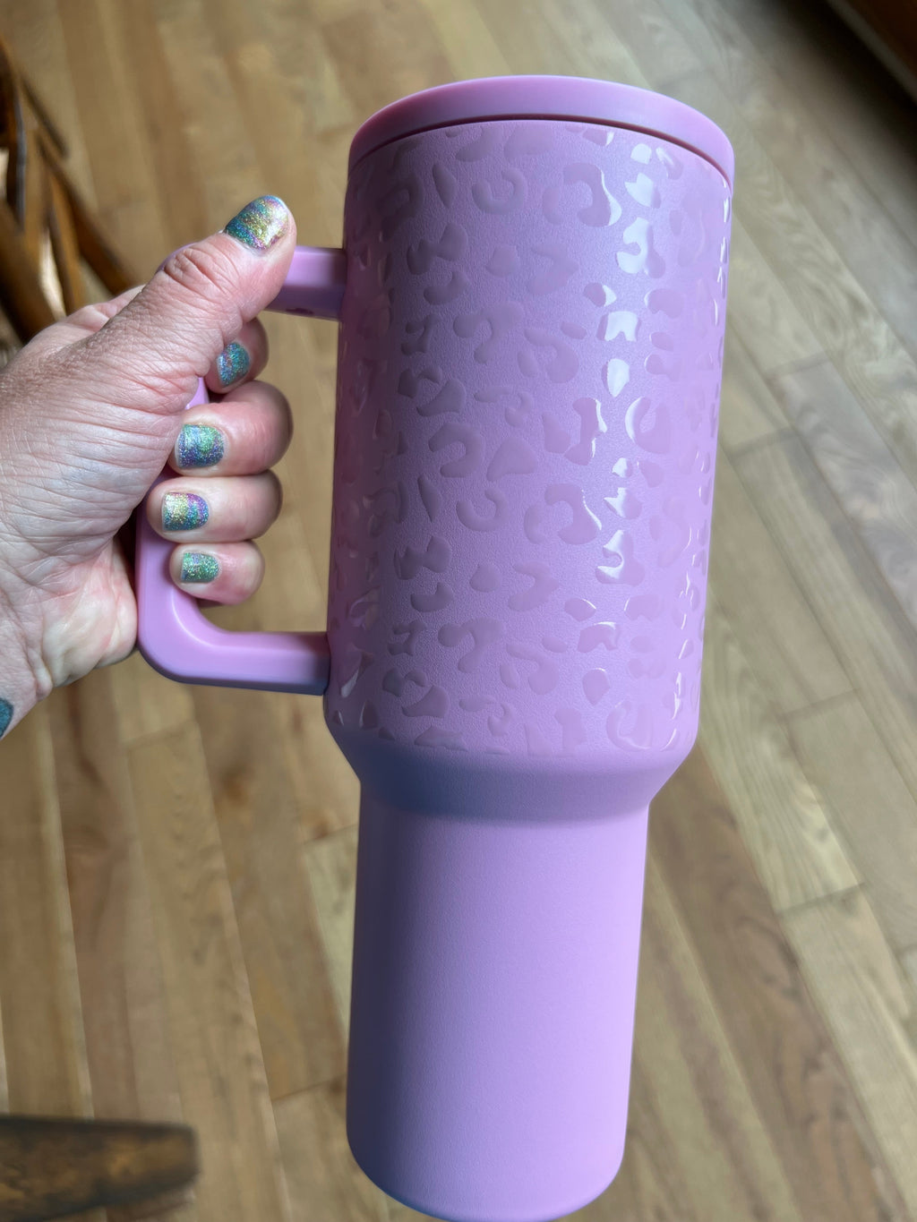 40oz Monochromatic Leopard Tumbler - Pink