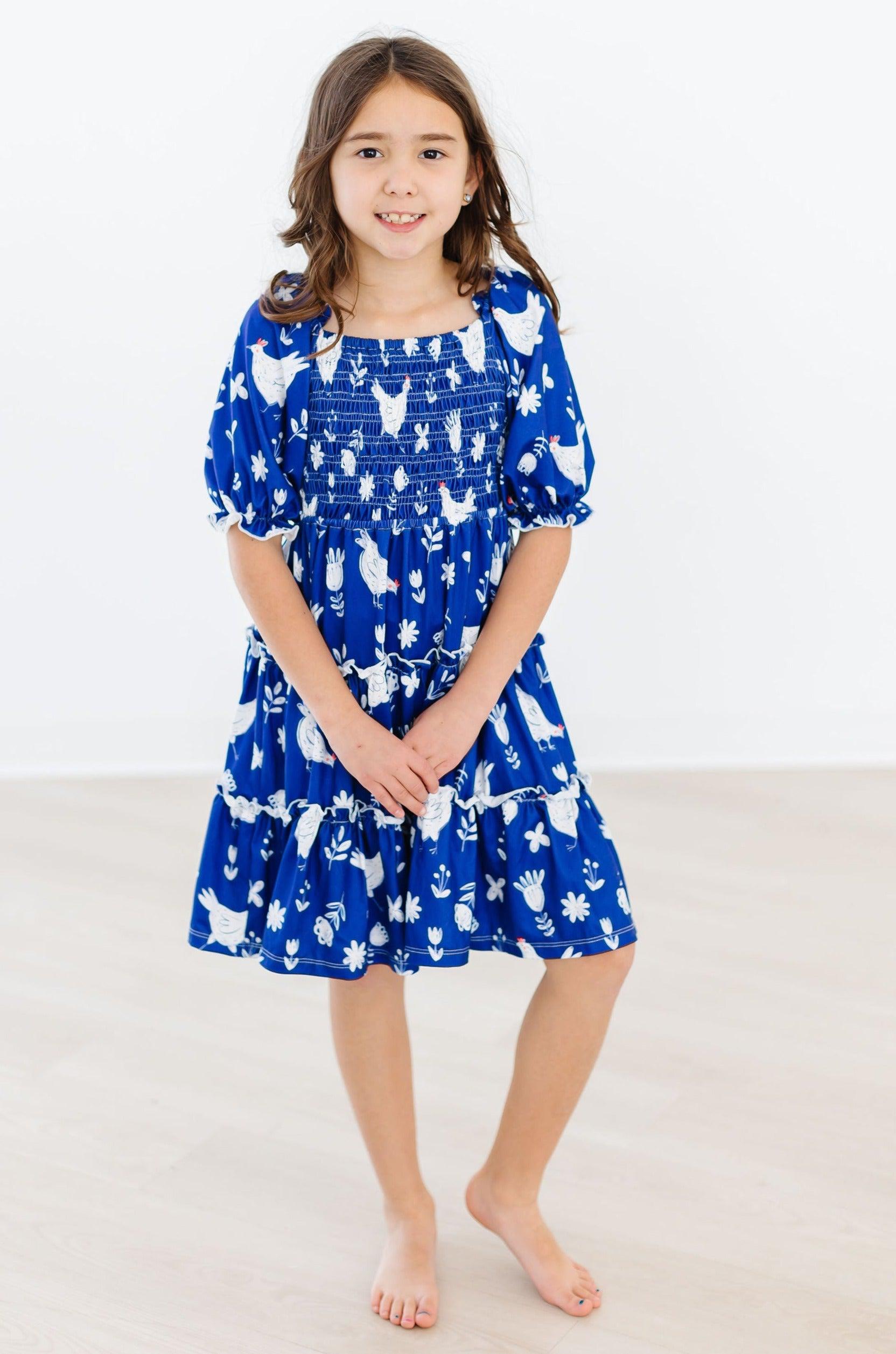 SALE Feathered Friends Smocked Ruffle Dress
