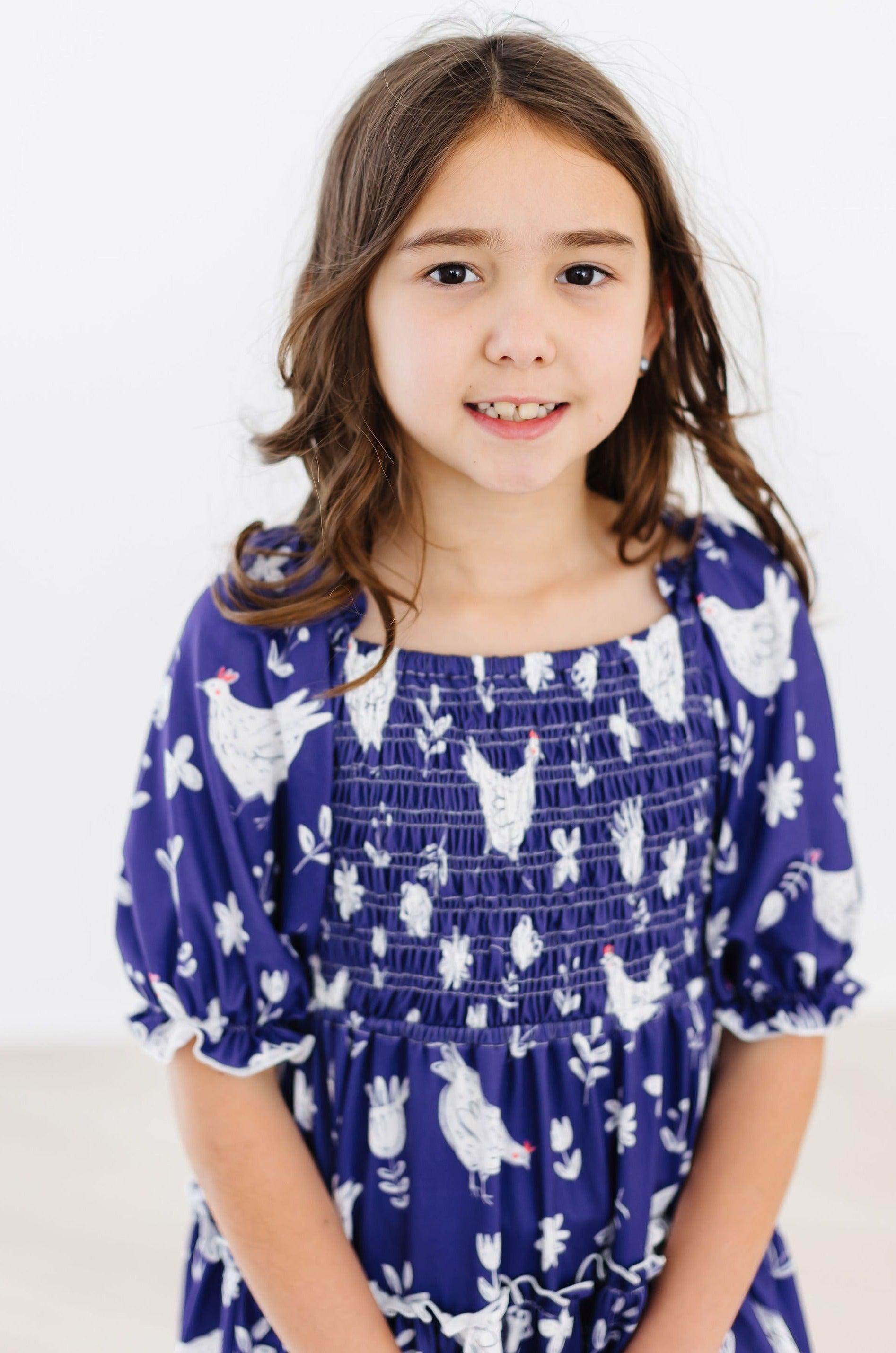 SALE Feathered Friends Smocked Ruffle Dress