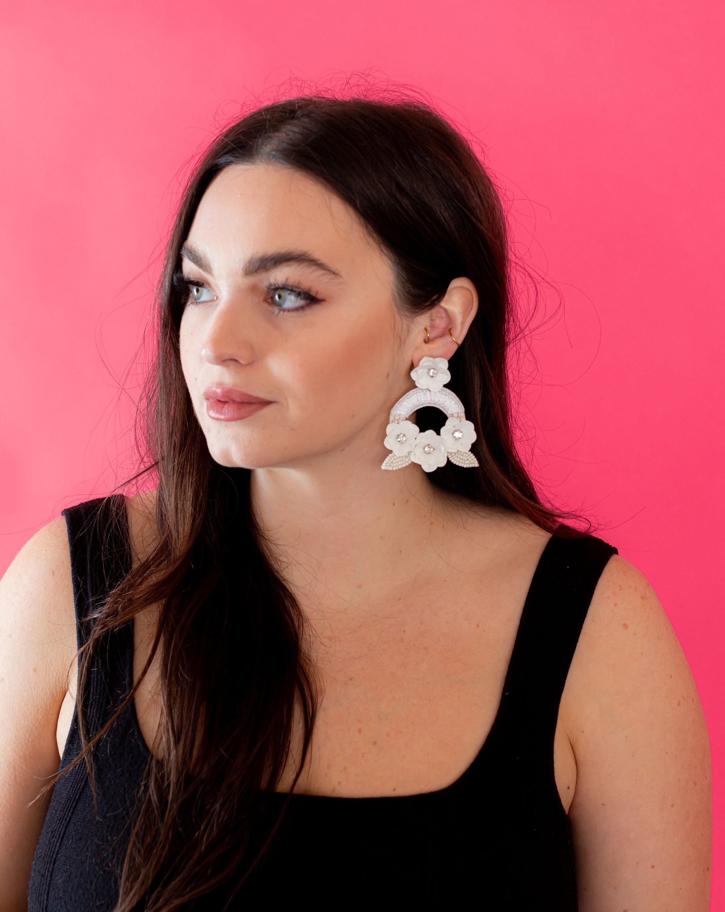 Lucy Earrings - White