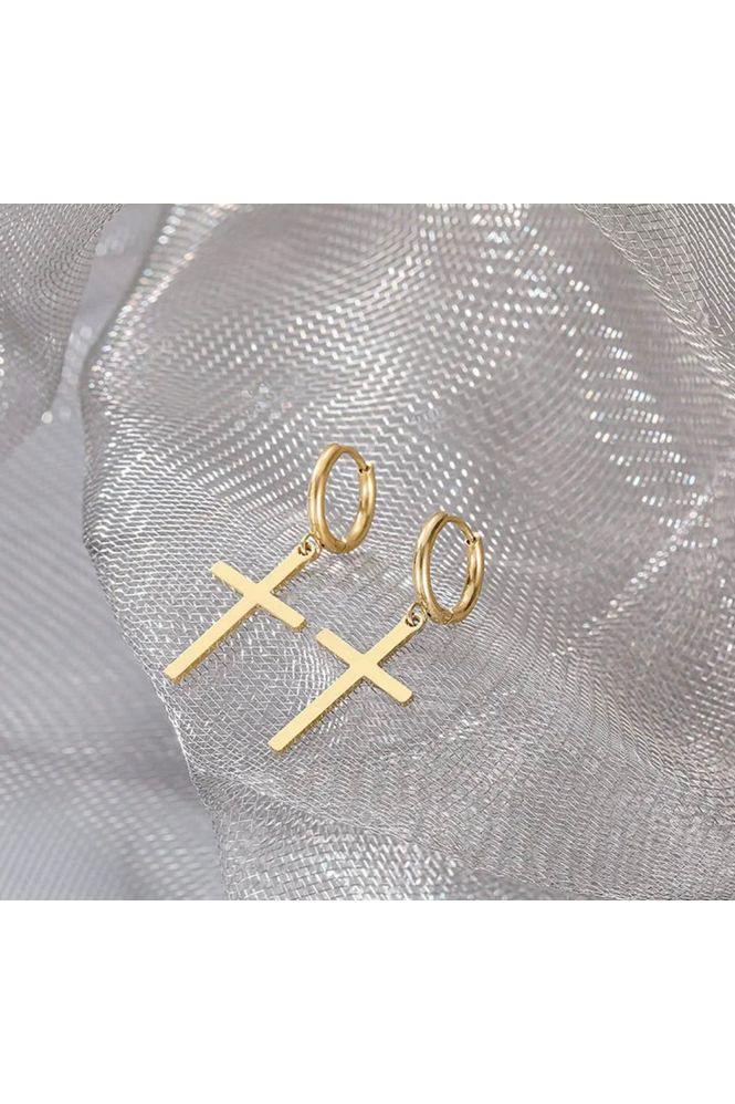 Dangle cross earrings