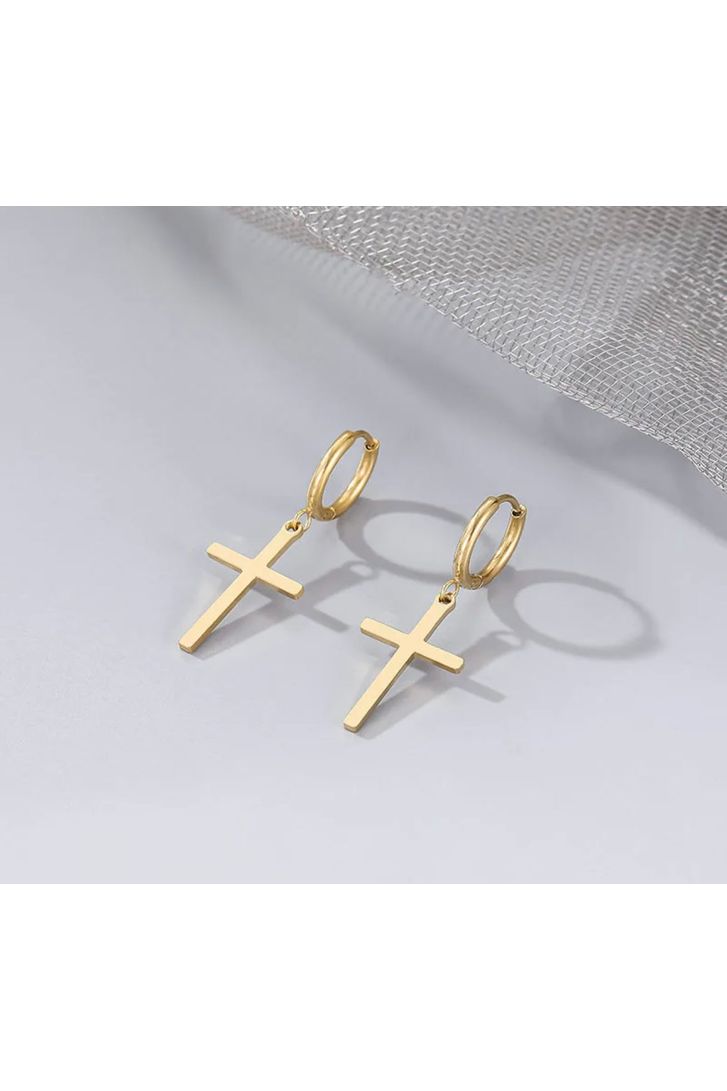 Dangle cross earrings