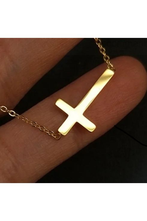 Cross Horizontal Chain Necklace
