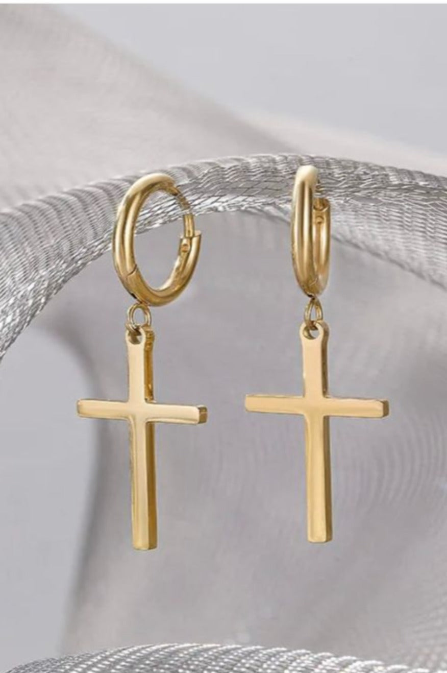 Dangle cross earrings