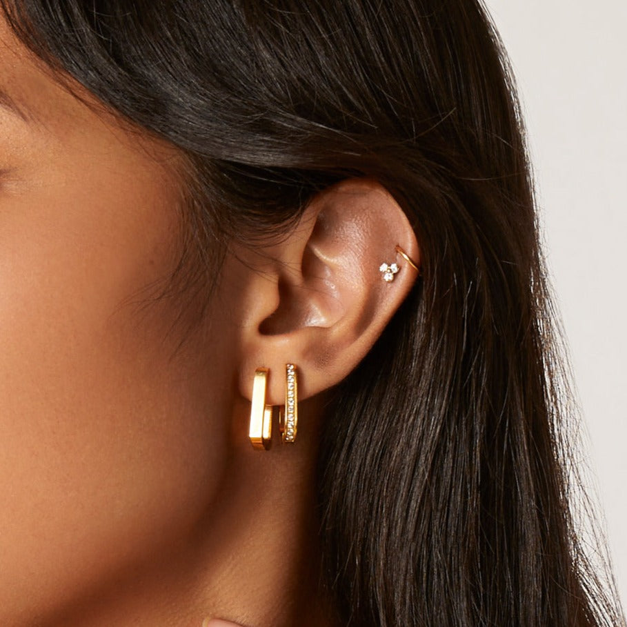 Pavé Trendsetter Hoop Earrings