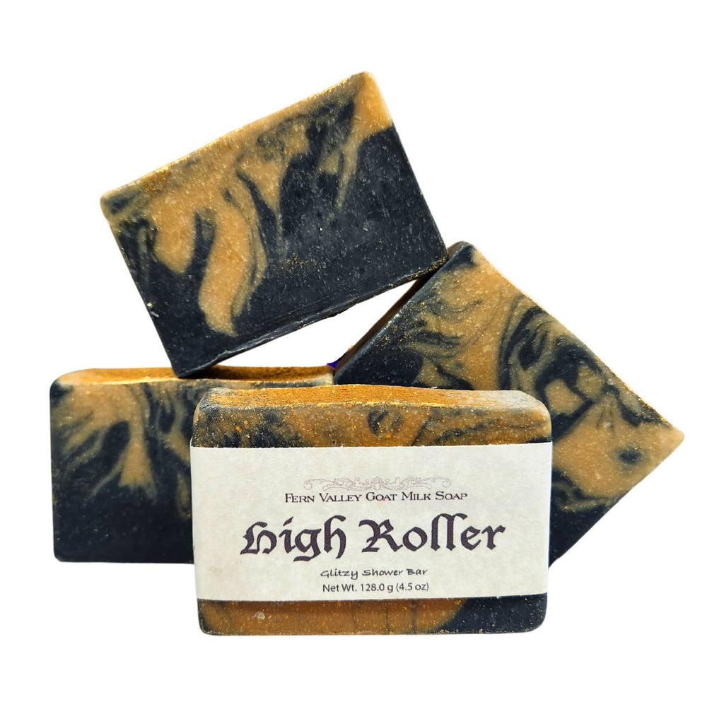 Natural Goat Milk Soap | High Roller - A Glitzy Shower Bar for Her