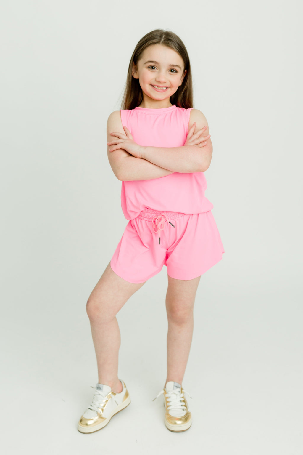 Hot Pink High Low Kid Tank