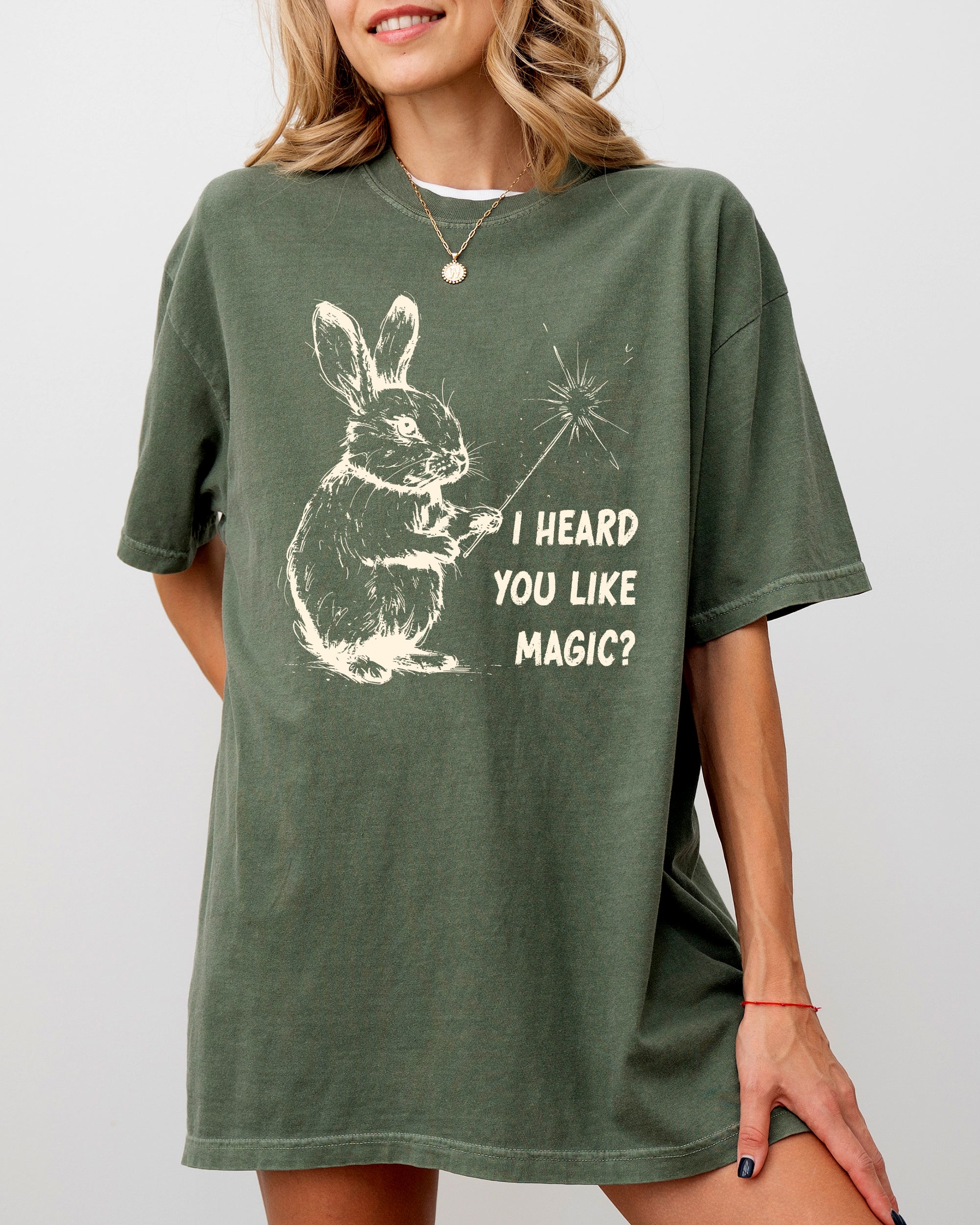 I Heard You Like Magic, Rabbit, Wand, Funny, Music, Crude, Sexy, Vulgar Shirt Comfort Colors T-Shirt