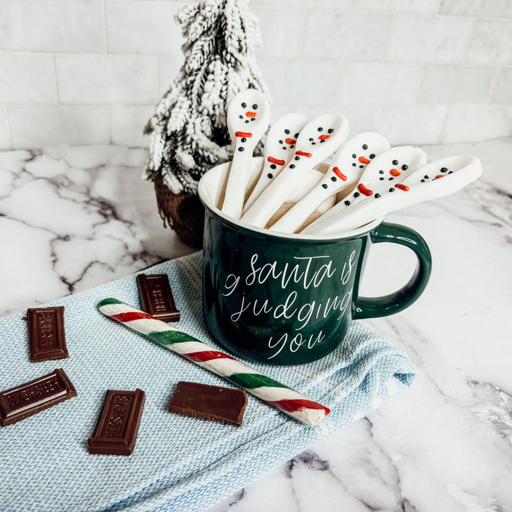 Snowman Edible Spoons