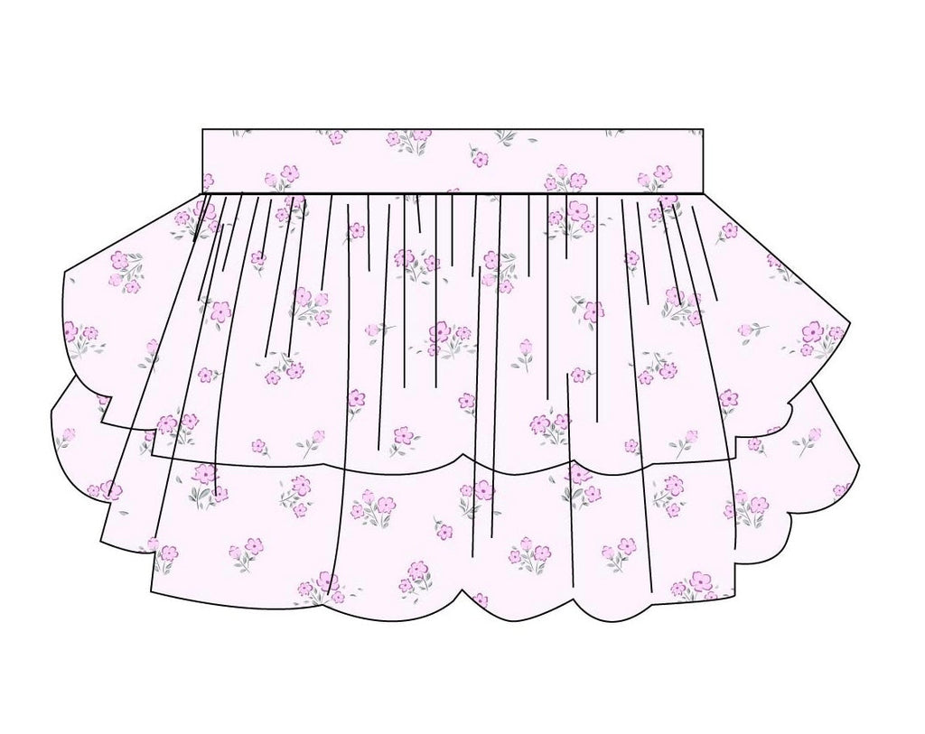 Aisley - Tiered Smocked Skirt