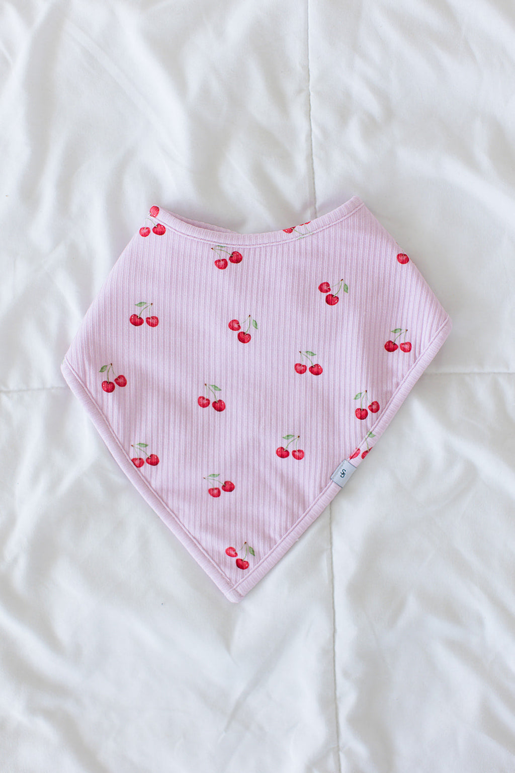 Cherry (ribbed) - Bandana Bib