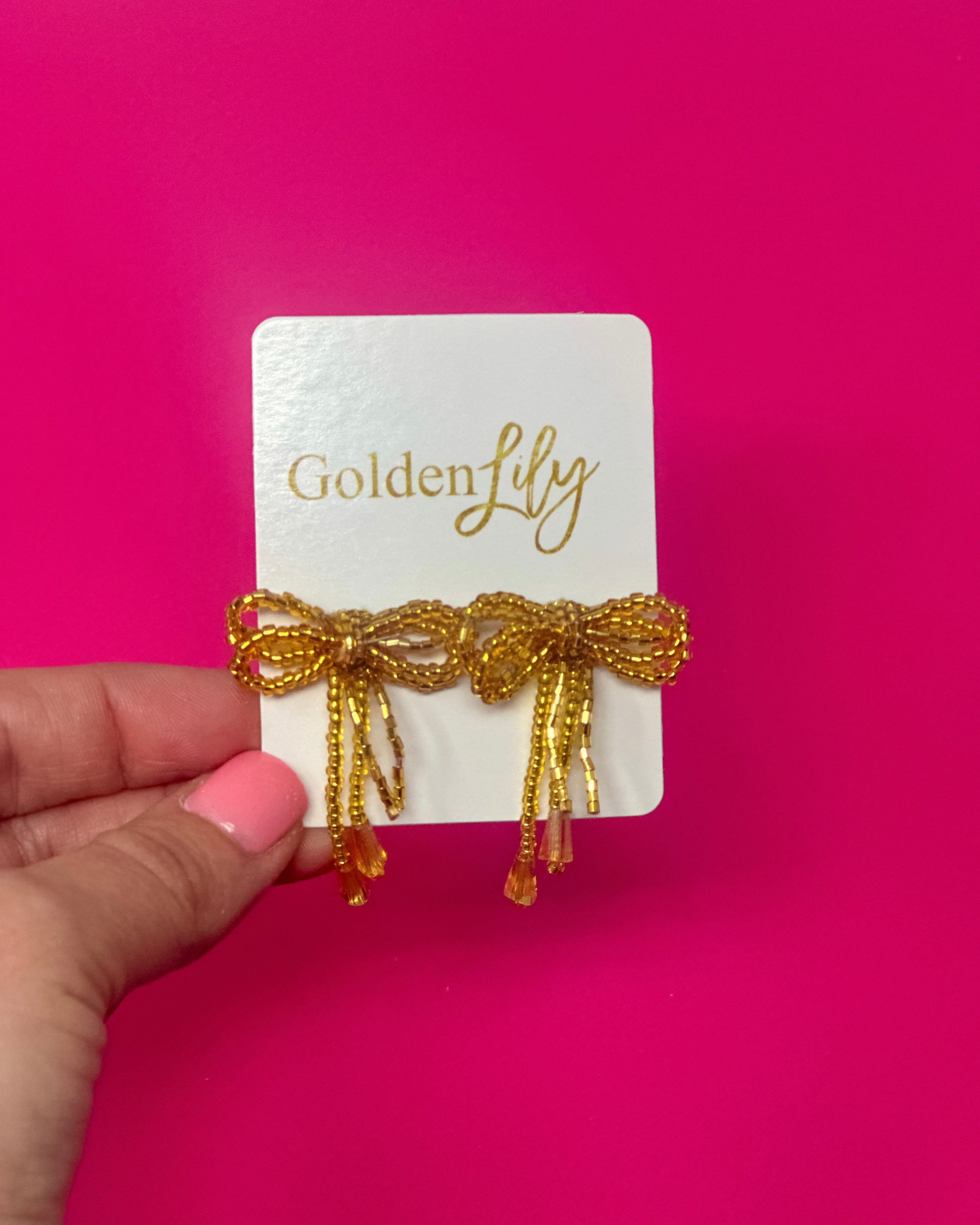 Mini Bow Earrings - Gold