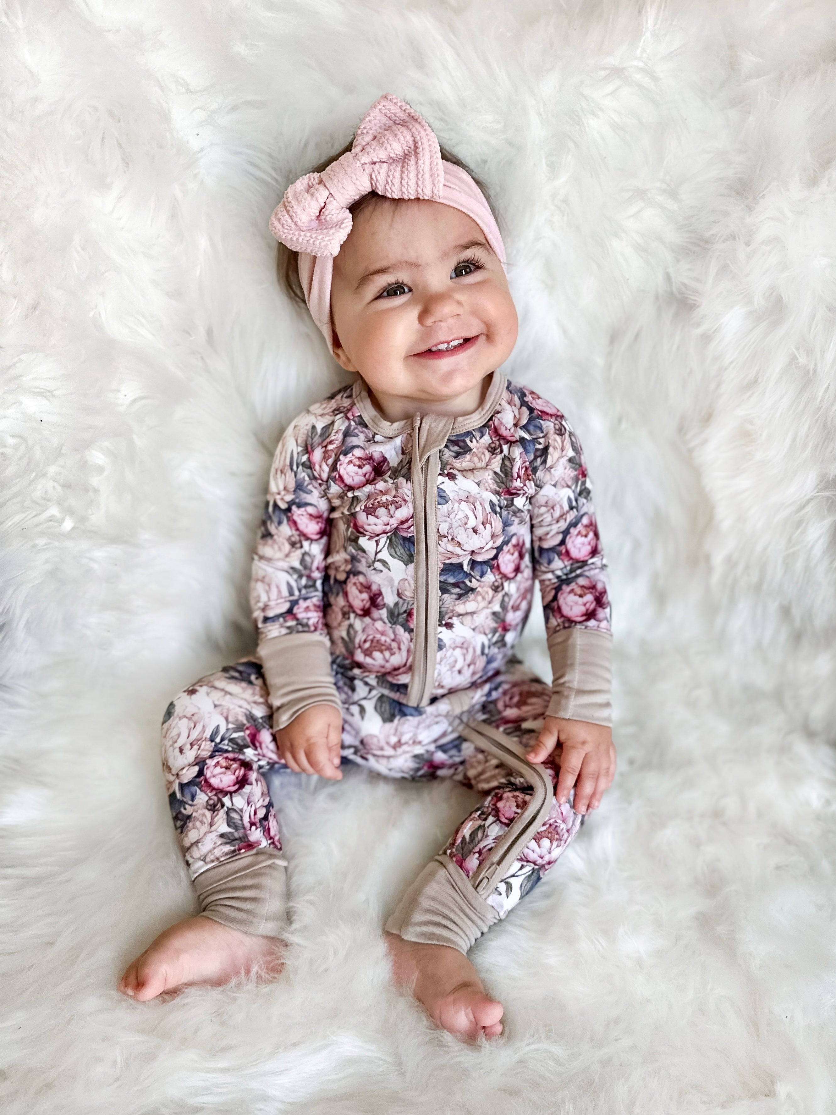Perfect Peony Vintage Floral Bamboo Zippy