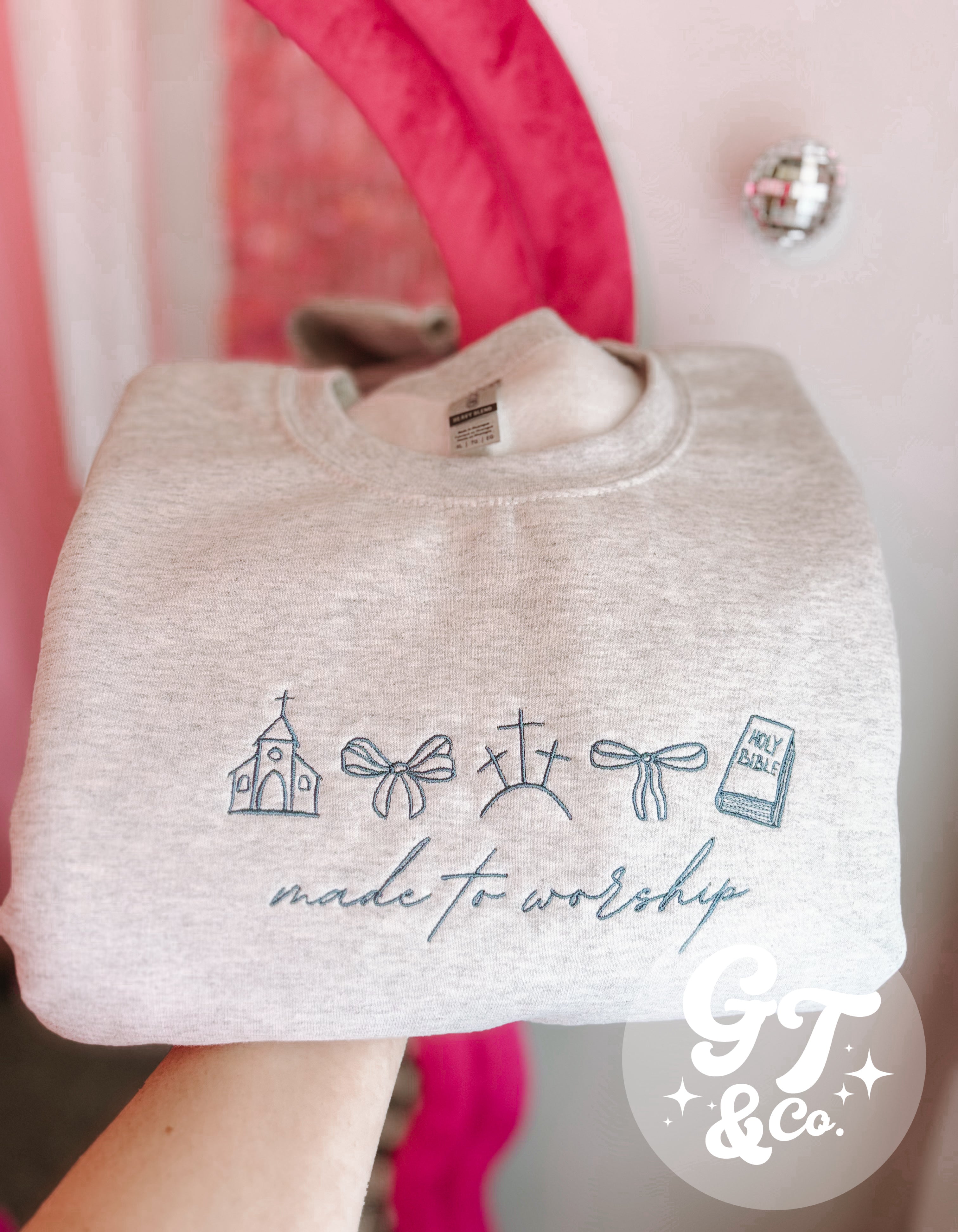 Made To Worship Embroidered Crewneck *MADE TO ORDER 10-15 BIZ DAYS*