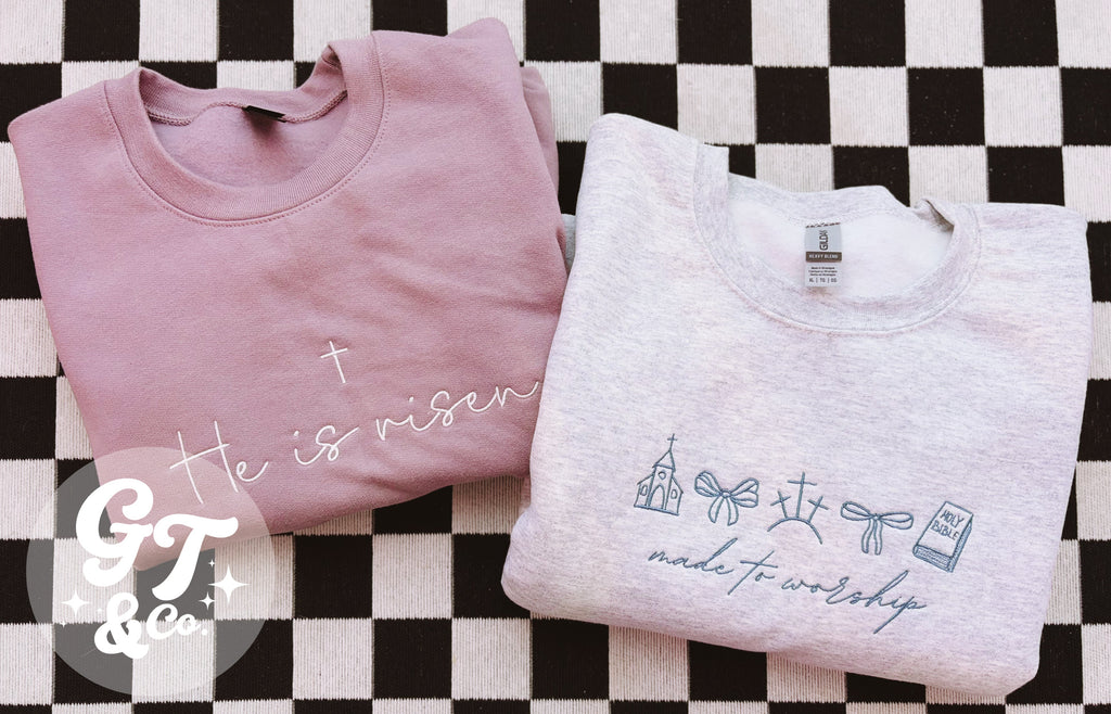 Made To Worship Embroidered Crewneck *MADE TO ORDER 10-15 BIZ DAYS*