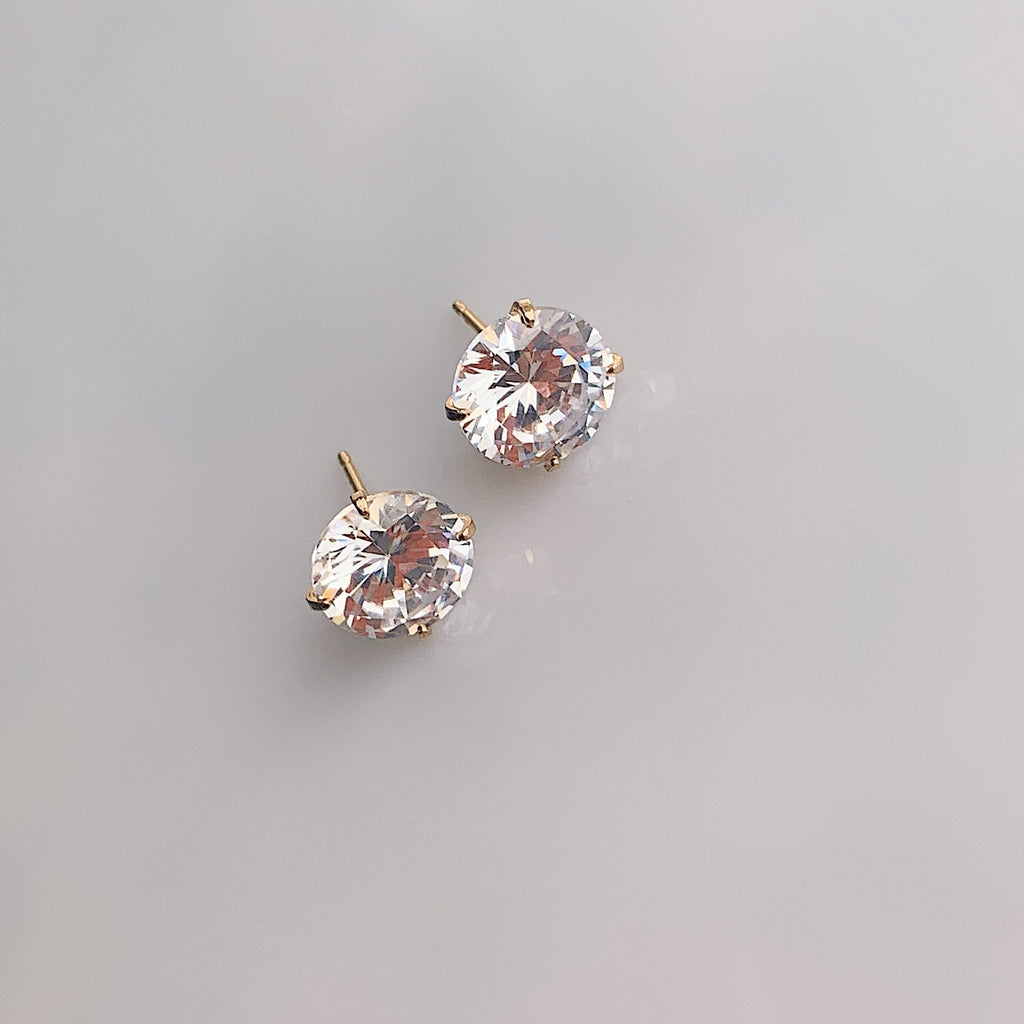 Round Cz Studs