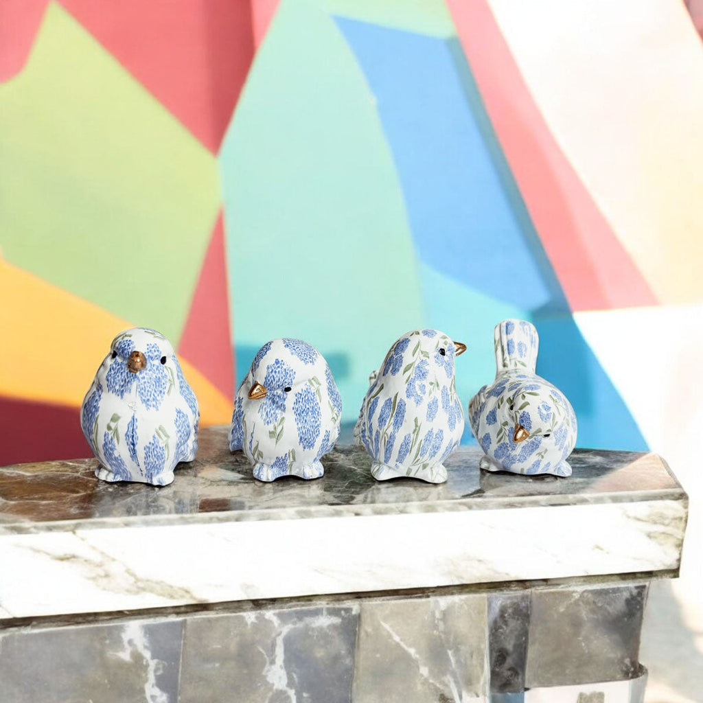 Blue Hydrangea Birds