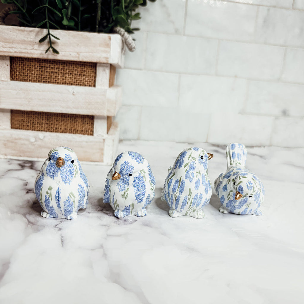 Blue Hydrangea Birds