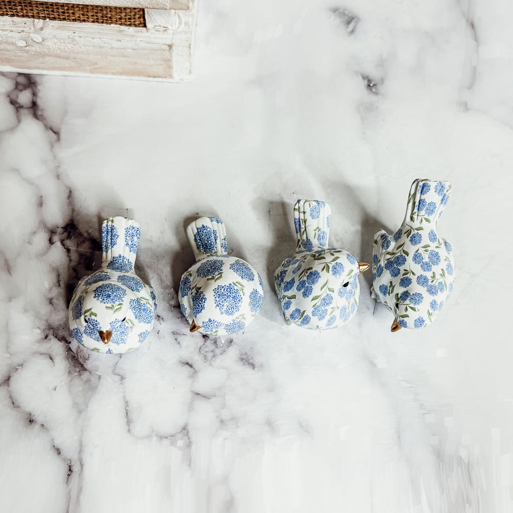Blue Hydrangea Birds