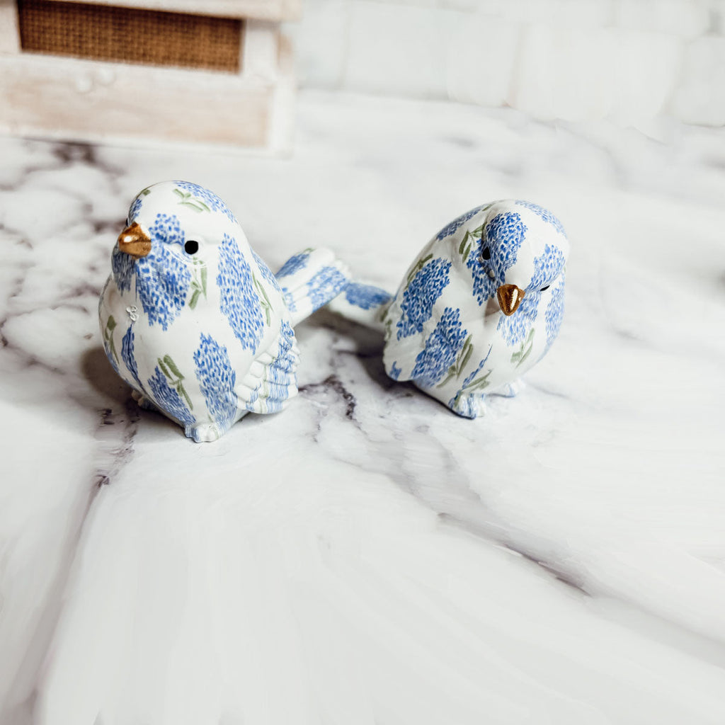 Blue Hydrangea Birds