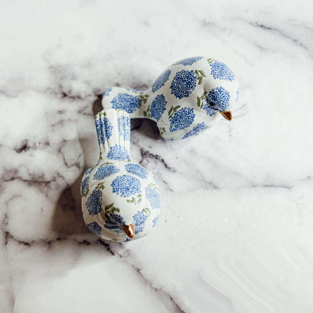 Blue Hydrangea Birds