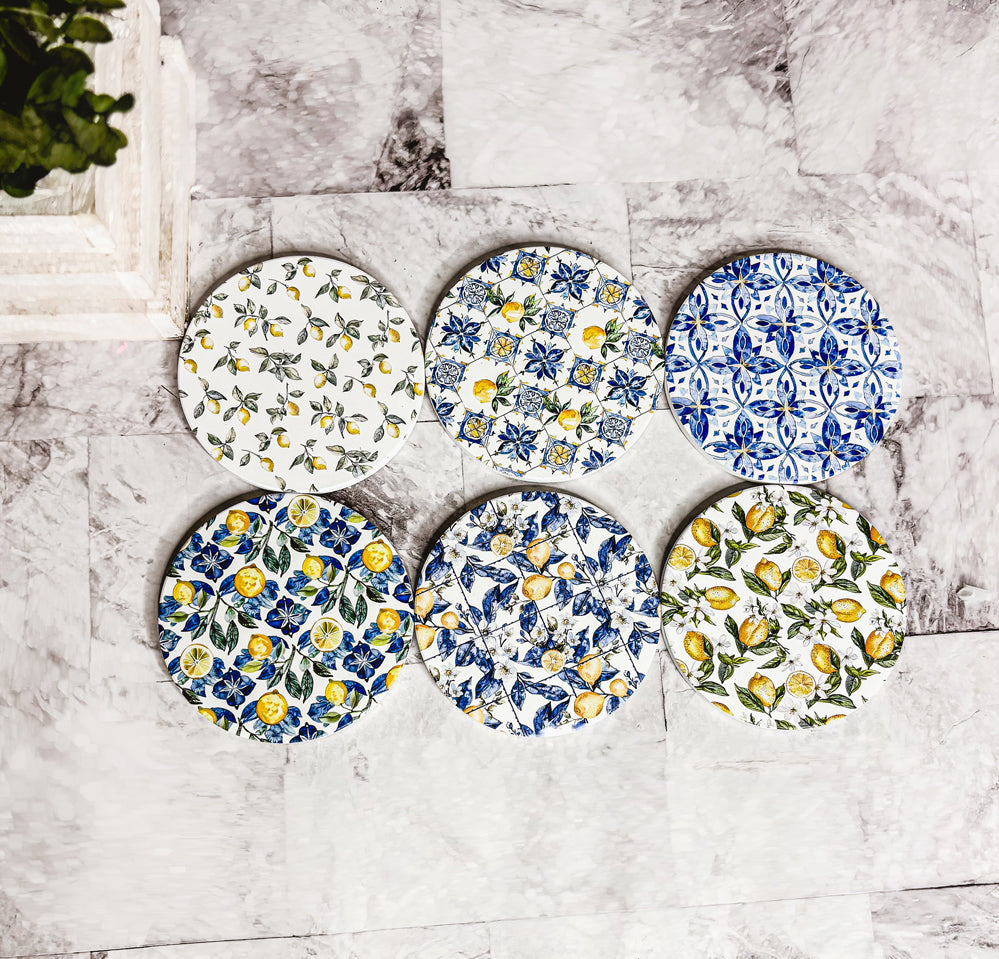 Mediterranean Lemon Coasters