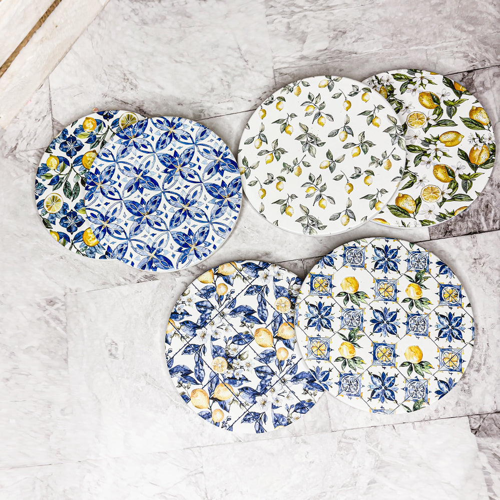 Mediterranean Lemon Coasters