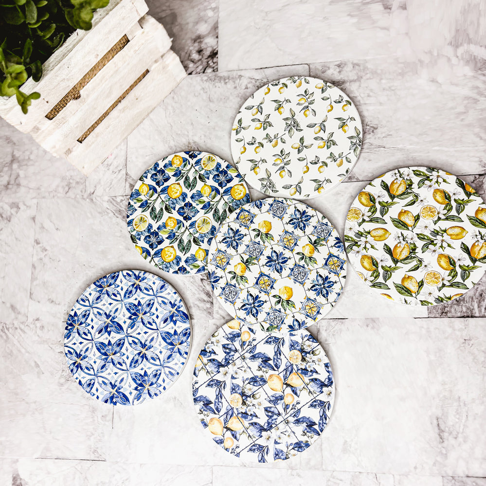 Mediterranean Lemon Coasters