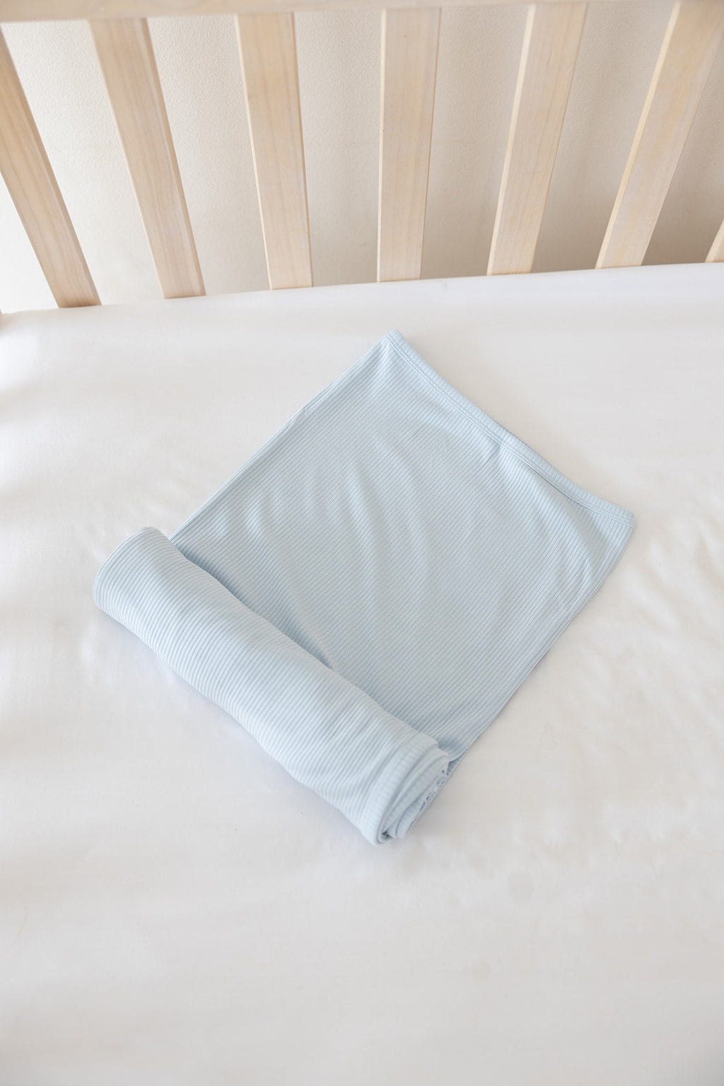 Baby Blue (ribbed) - Lightweight Blanket