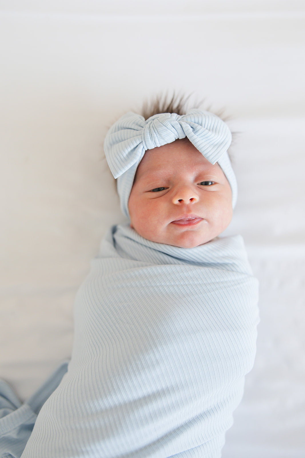 Baby Blue (ribbed) - Lightweight Blanket