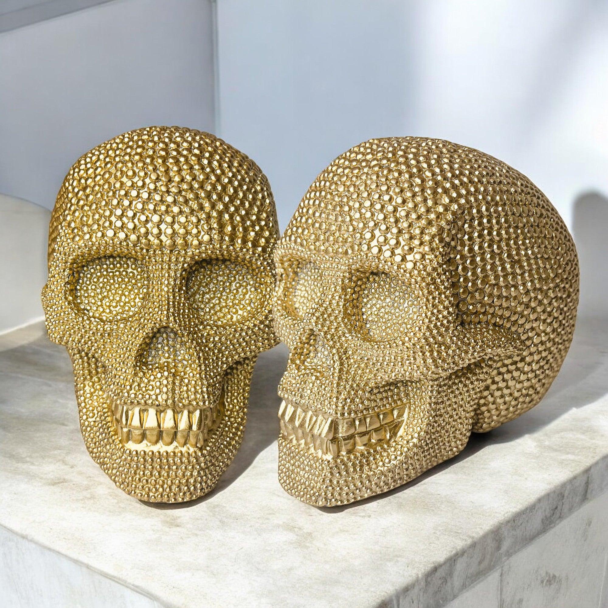 Resin Skull Gold