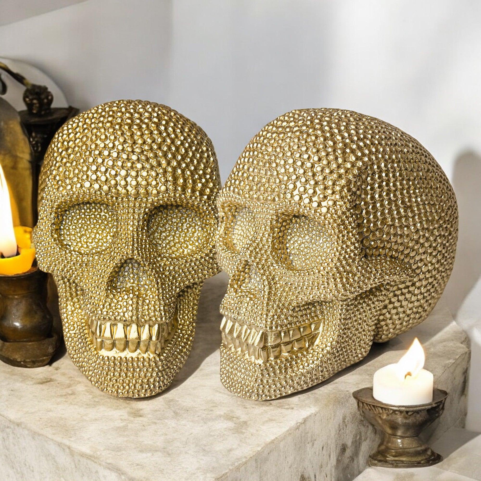 Resin Skull Gold