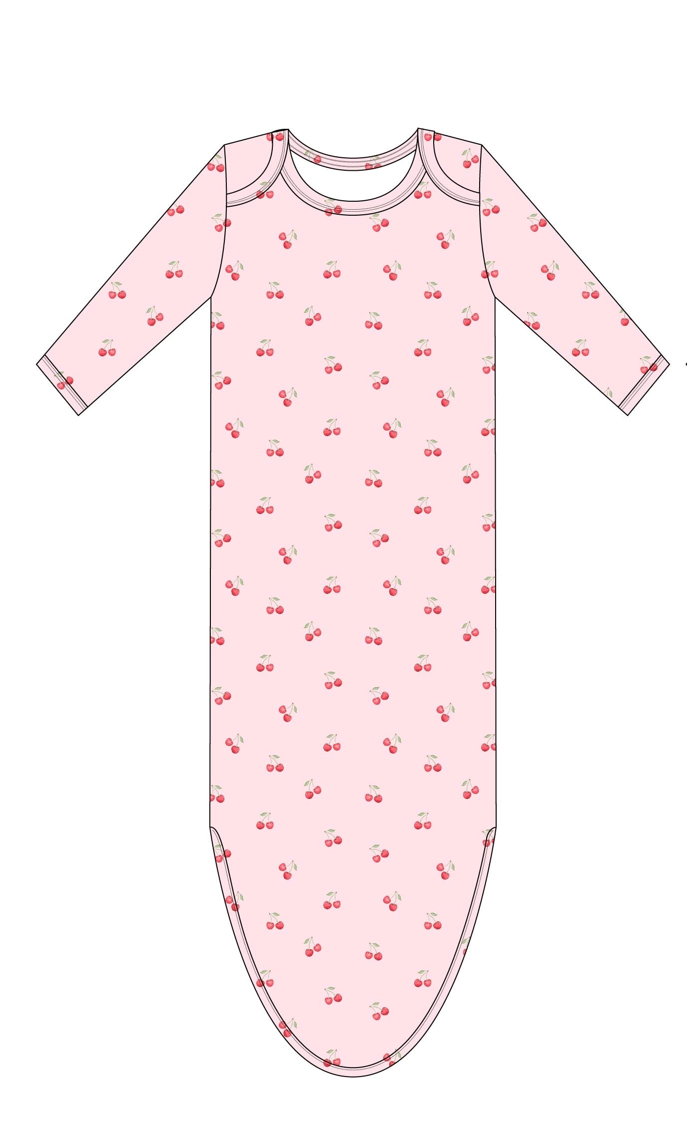 Cherry (ribbed) - Knot Gown