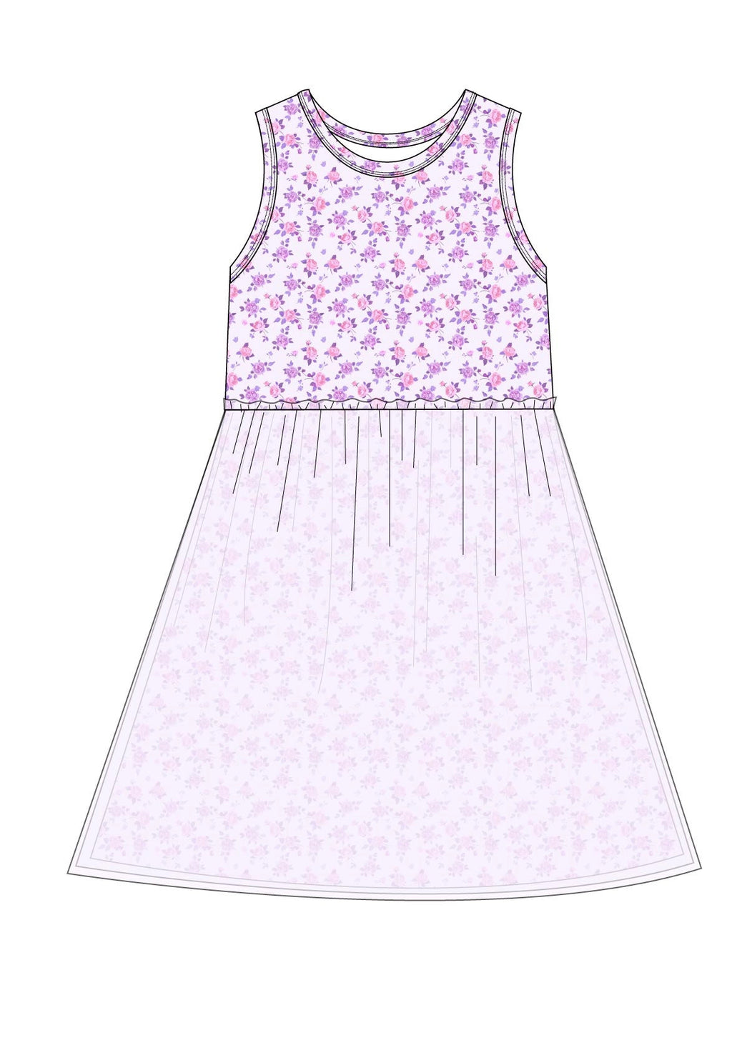 Kapri (ribbed) - Tulle Twirl Dress