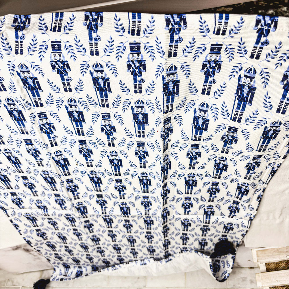 Nutcracker Tea Towel Blue