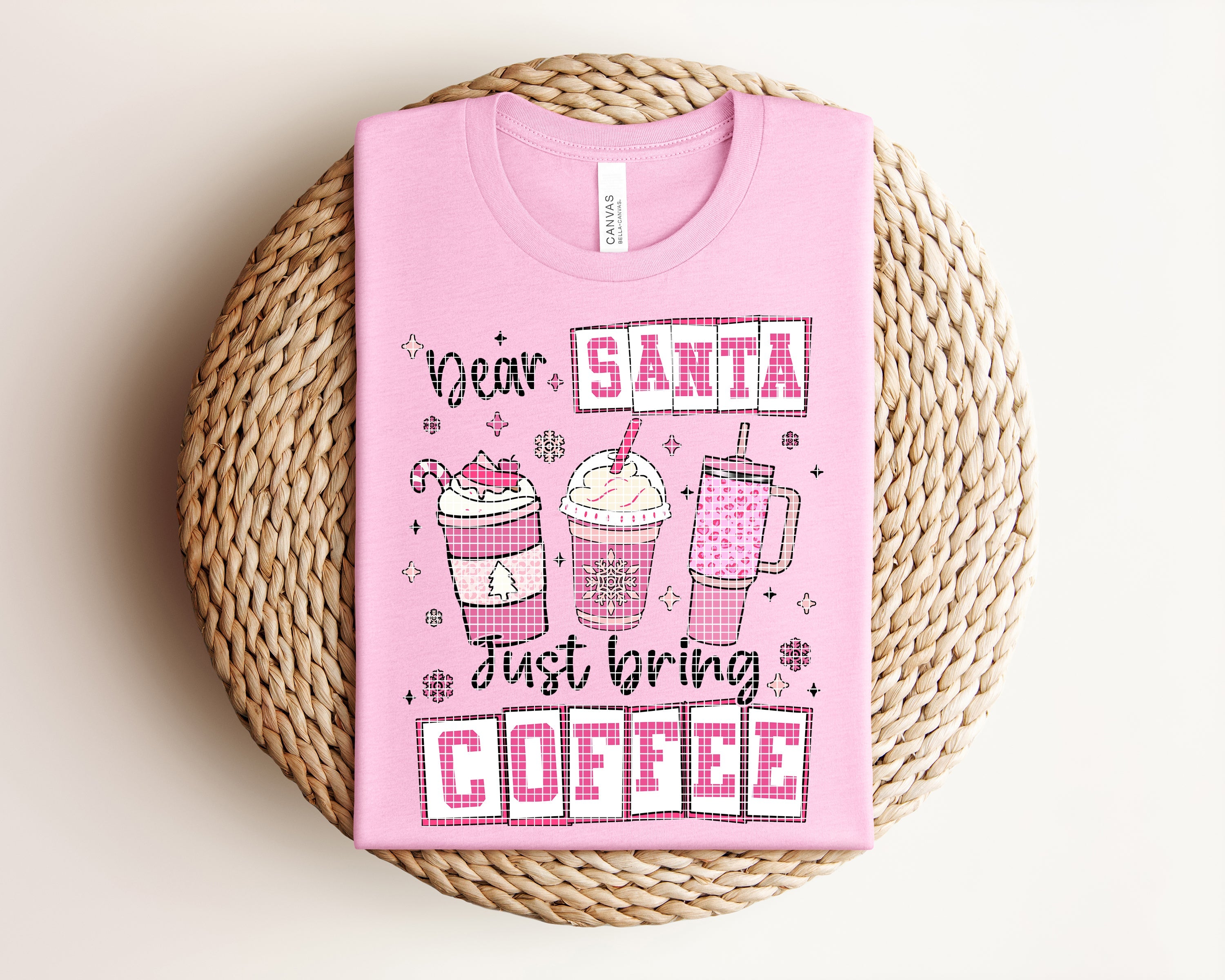 Dear Santa Just Bring Coffee Graphic Tee