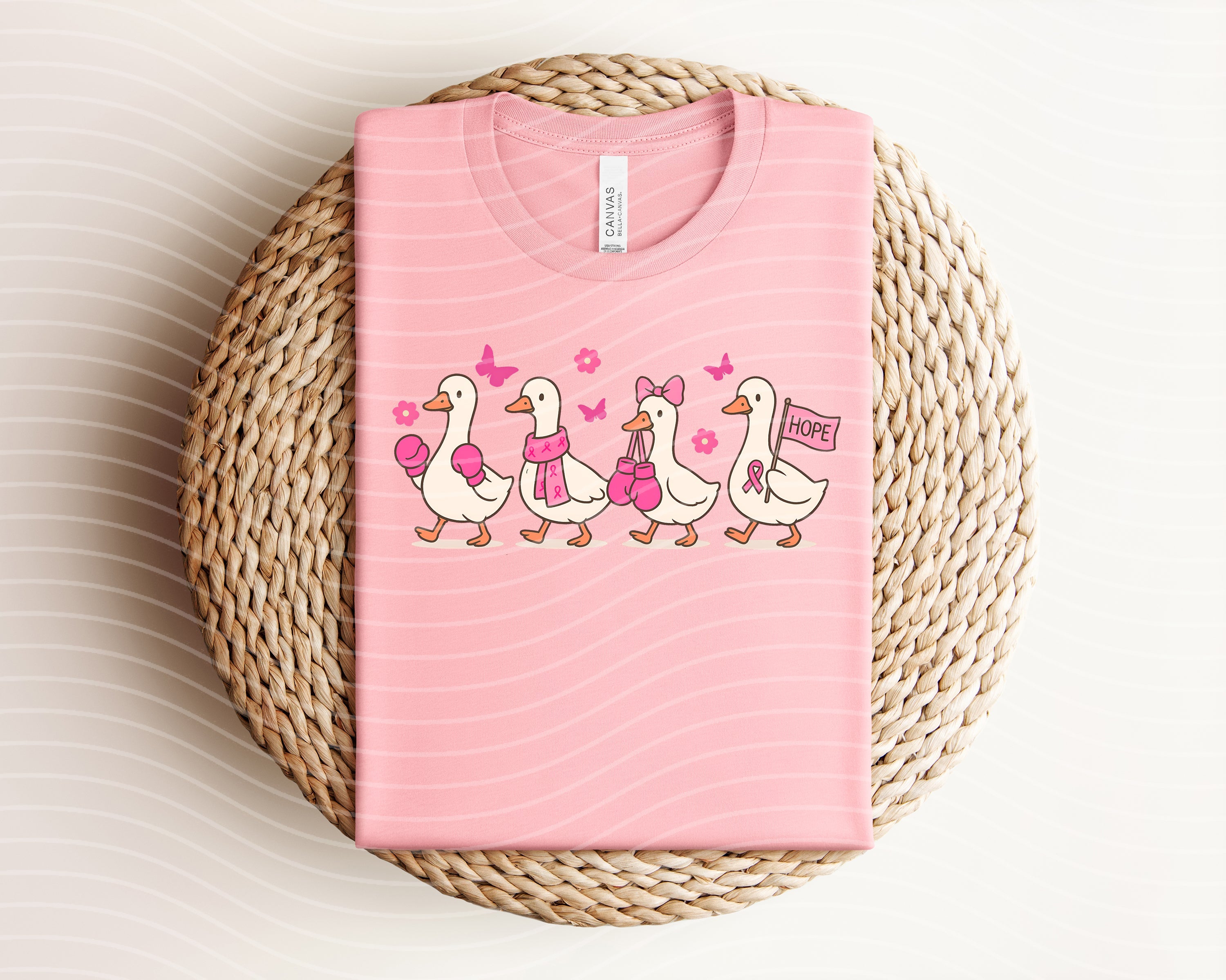 Breast Cancer Awareness Geese Graphic Tee