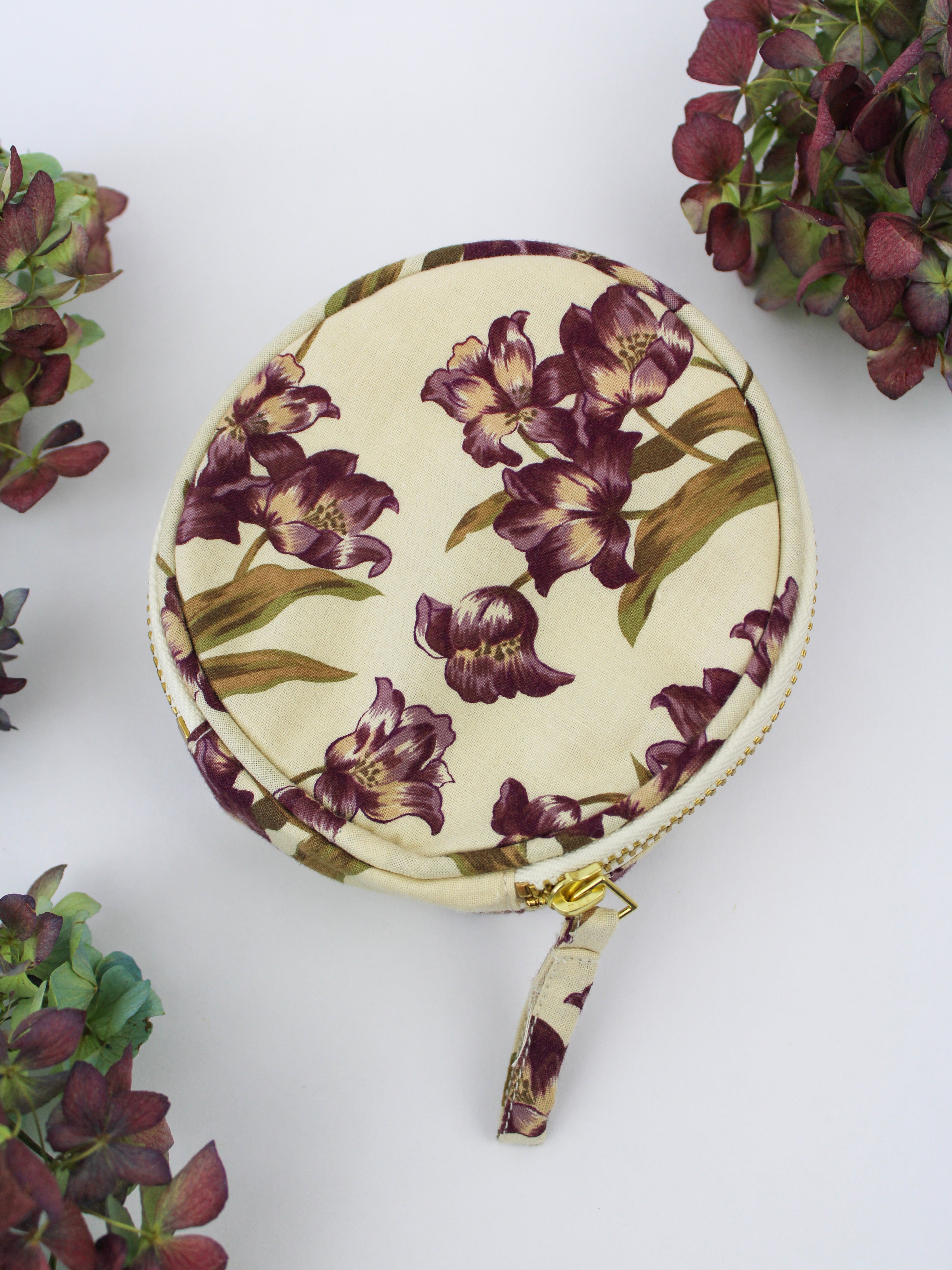 Purple Tulip Jewelry Pouch